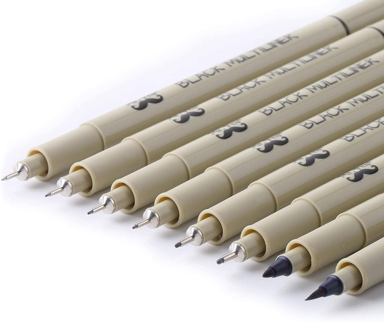 Mr. Pen Black Multiliner Drawing Pens - 8 Pack