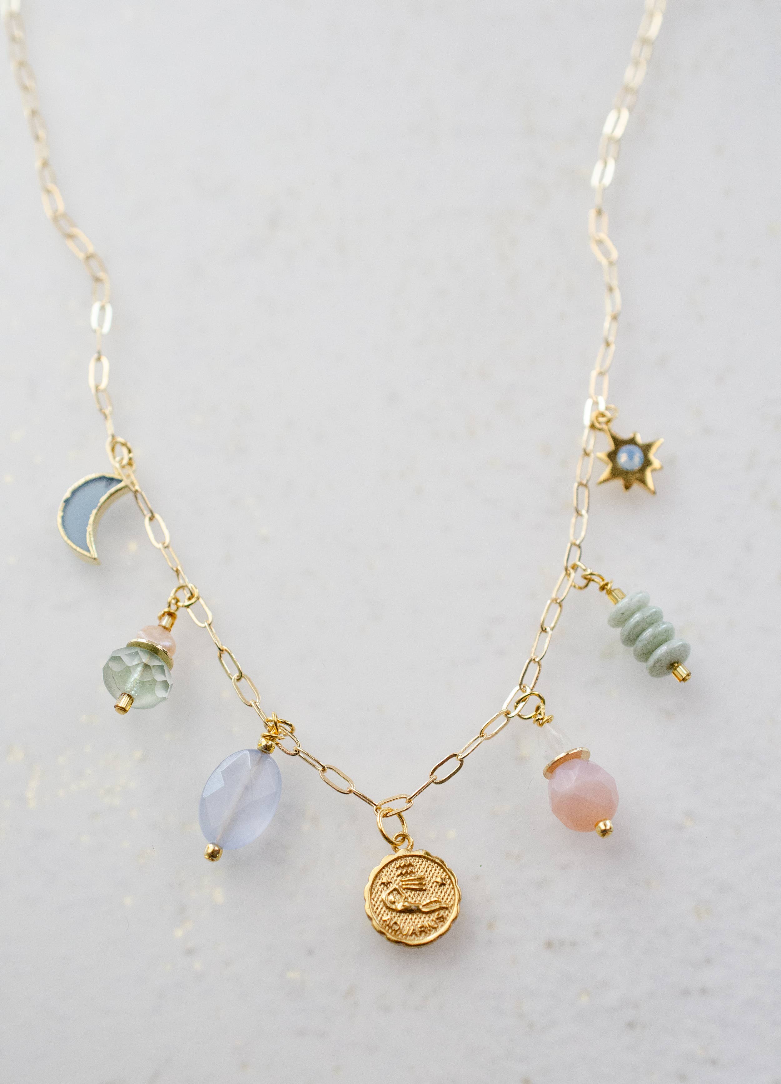 Zodiac Air Charm Sign Necklace: Gemini