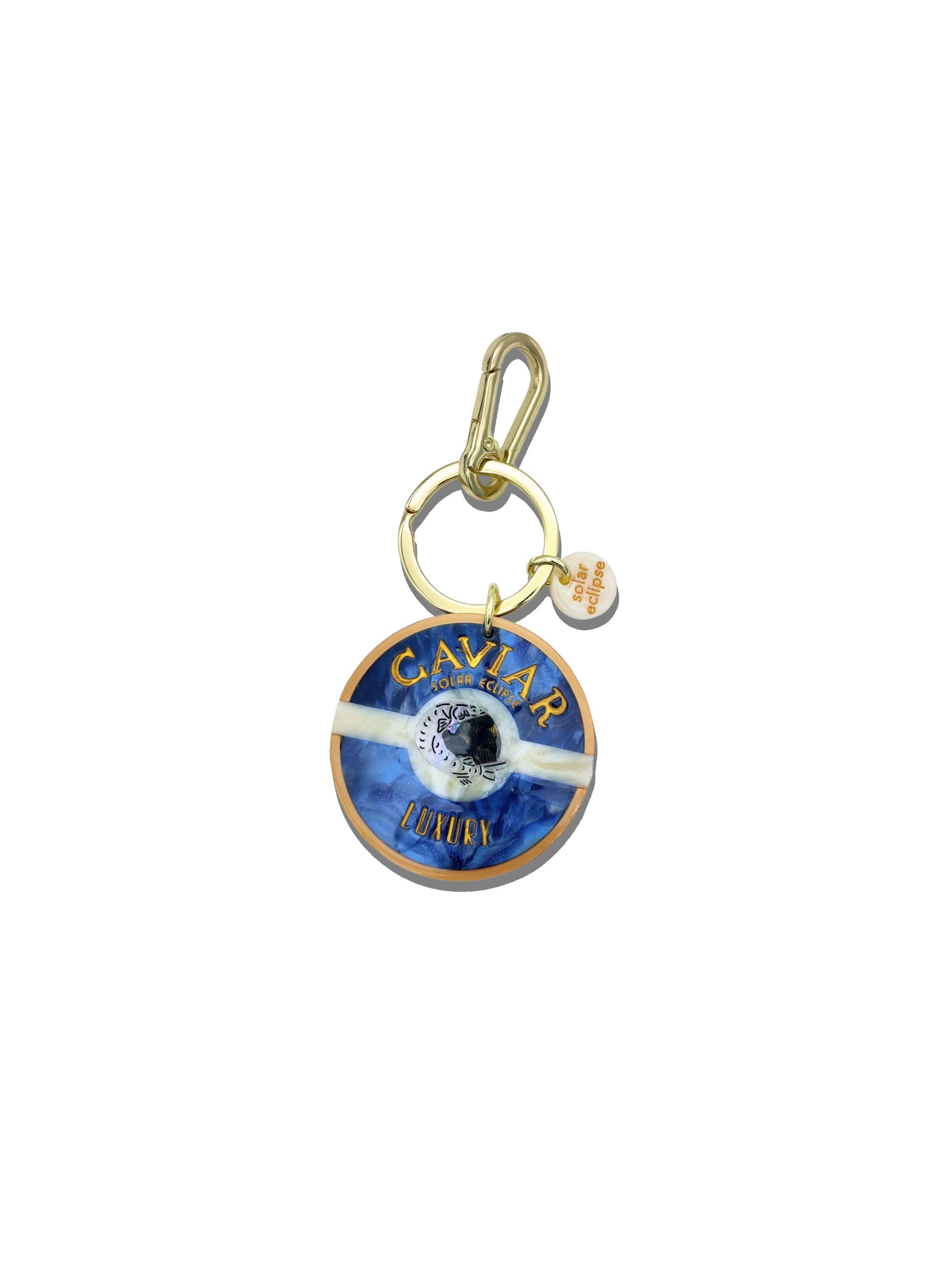Hand-painted Caviar Bag Charm + Keychain