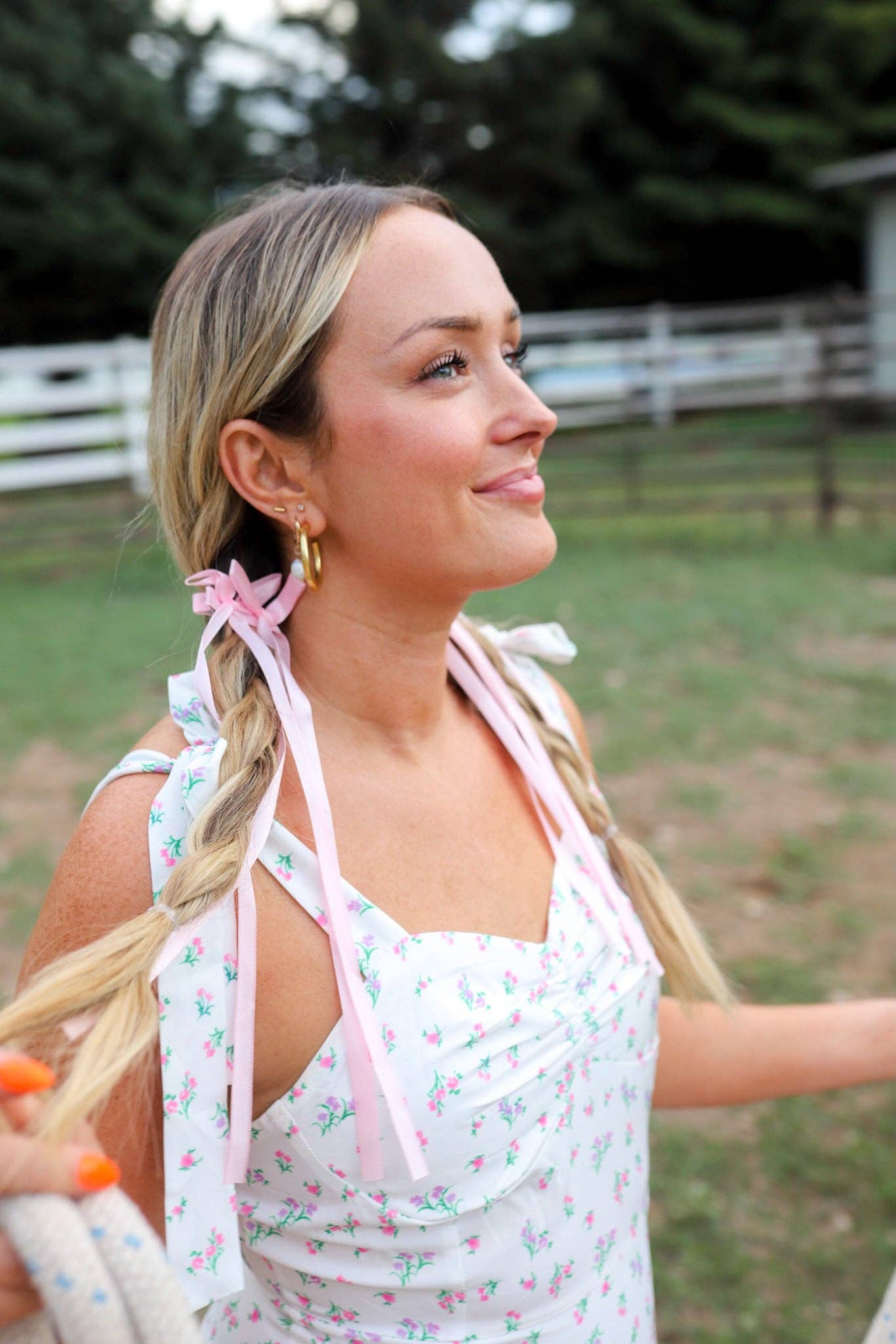 RIBBON BOW CLIP INS ( 3 COLORS ): PINK
