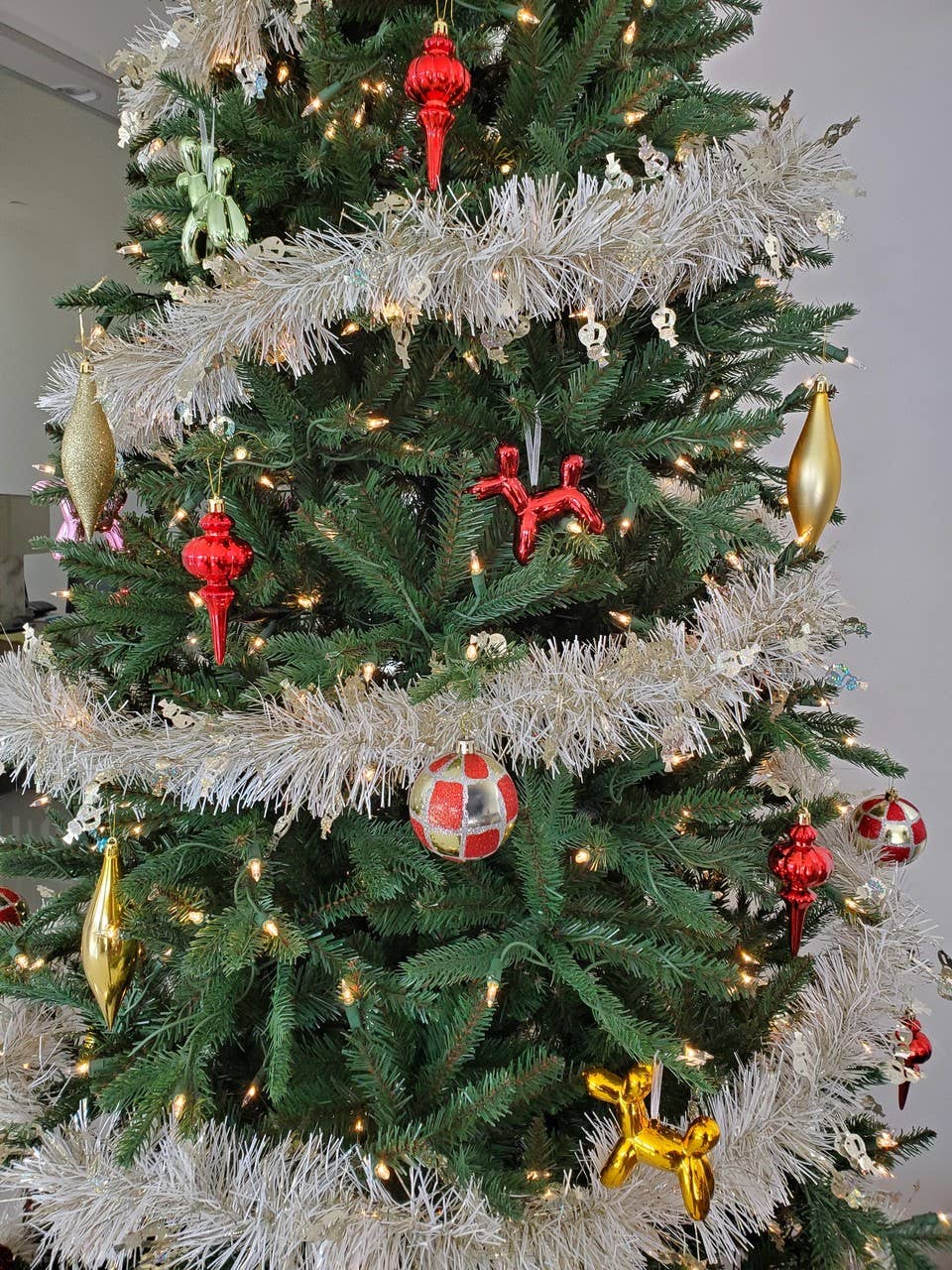 Holiday Ceramic Dog Ornaments  - 3.25" tall