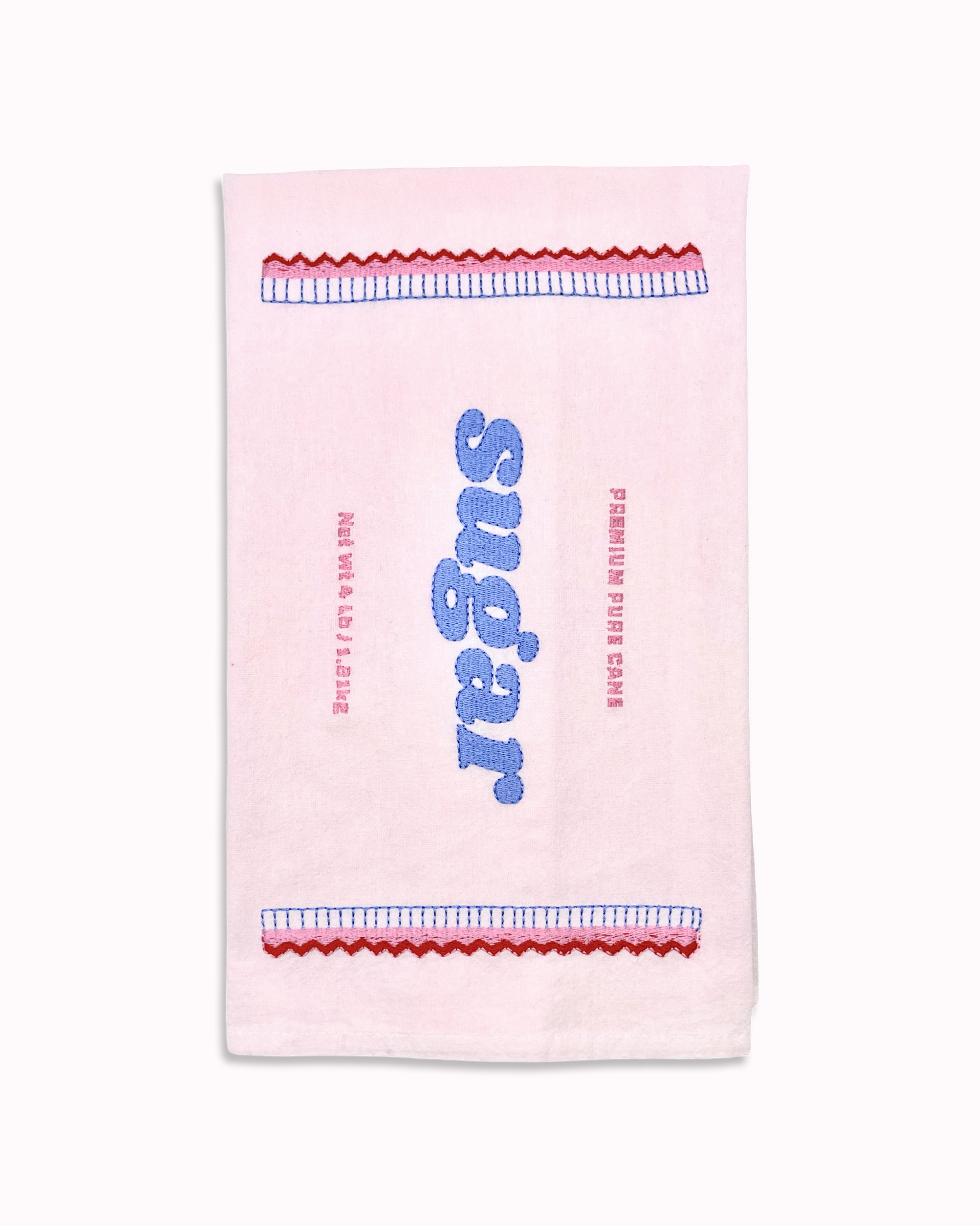 Sweet Tooth Embroidered Tea Towel