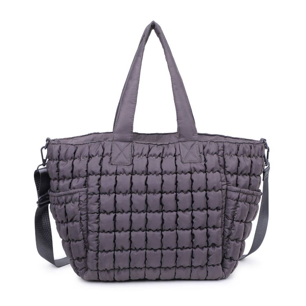 Dreamer - Quilted Nylon Tote: Cream
