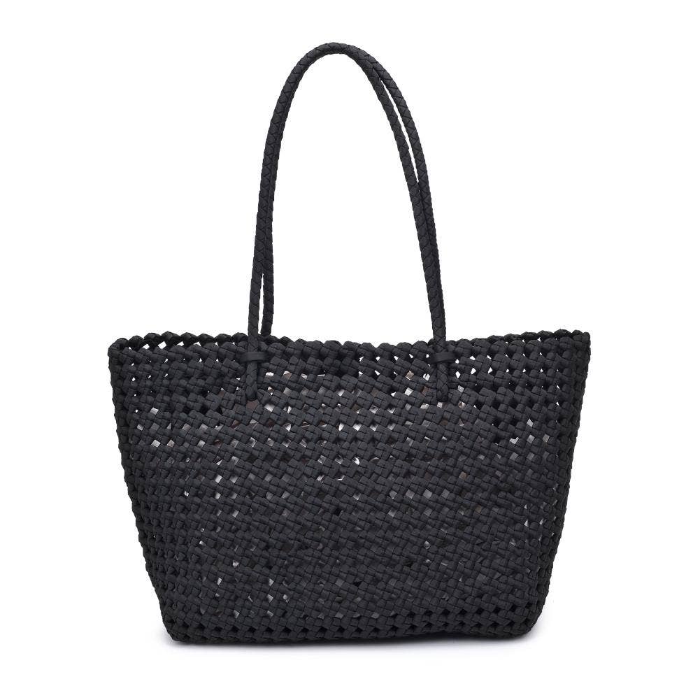 Reflection - Hand Woven Knot Tote: Ivory