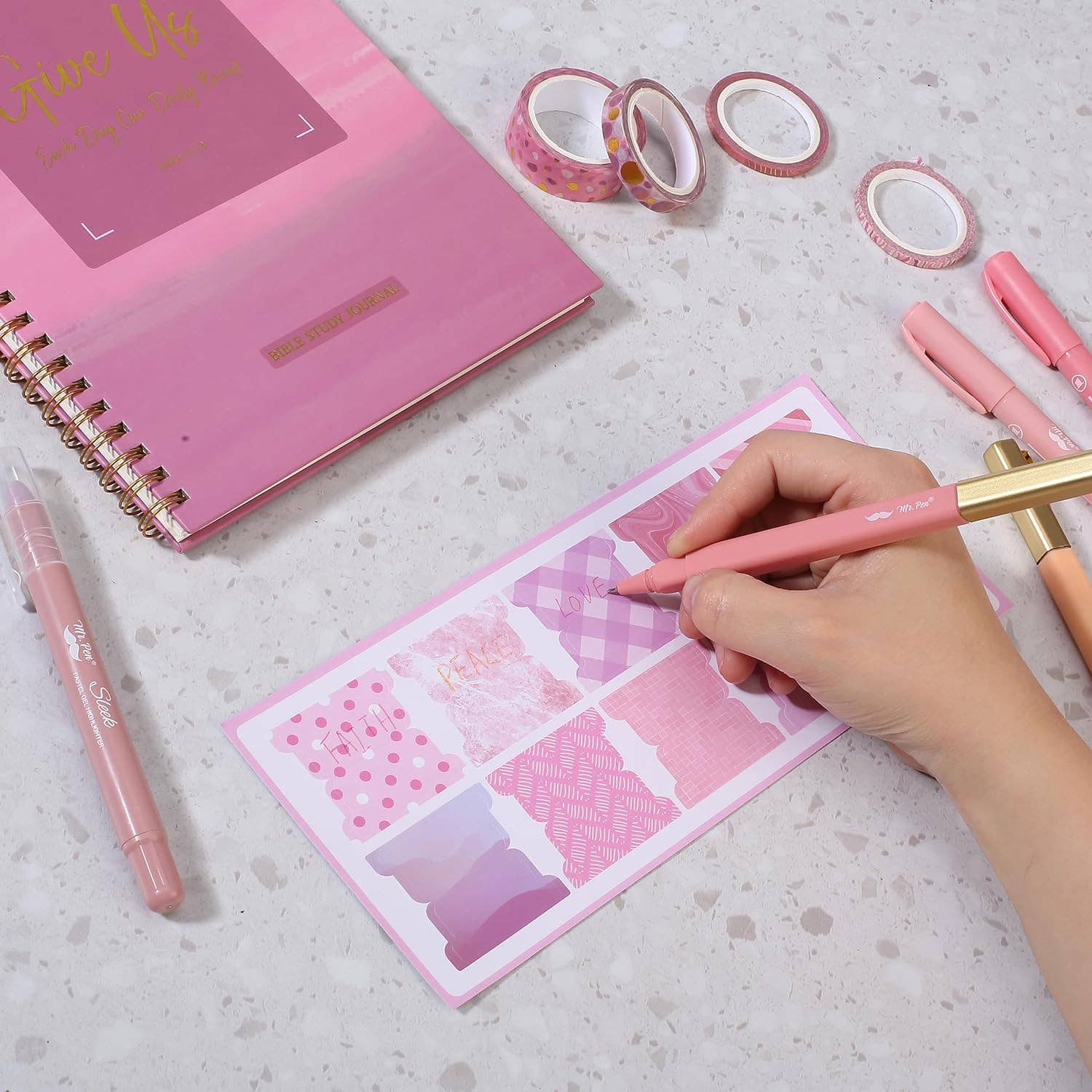 Mr. Pen Pink Bible Journaling Kit