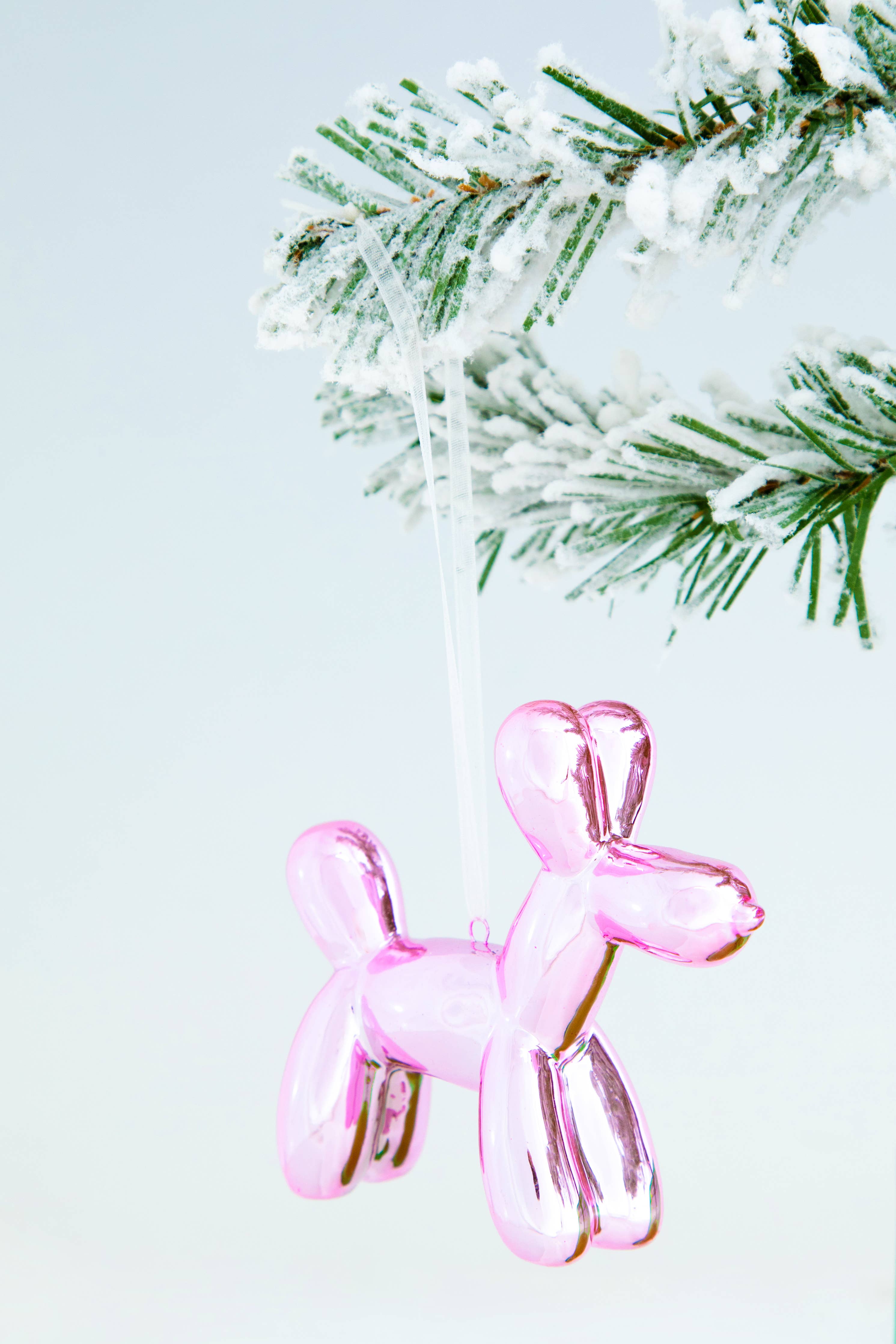 Holiday Ceramic Dog Ornaments  - 3.25" tall
