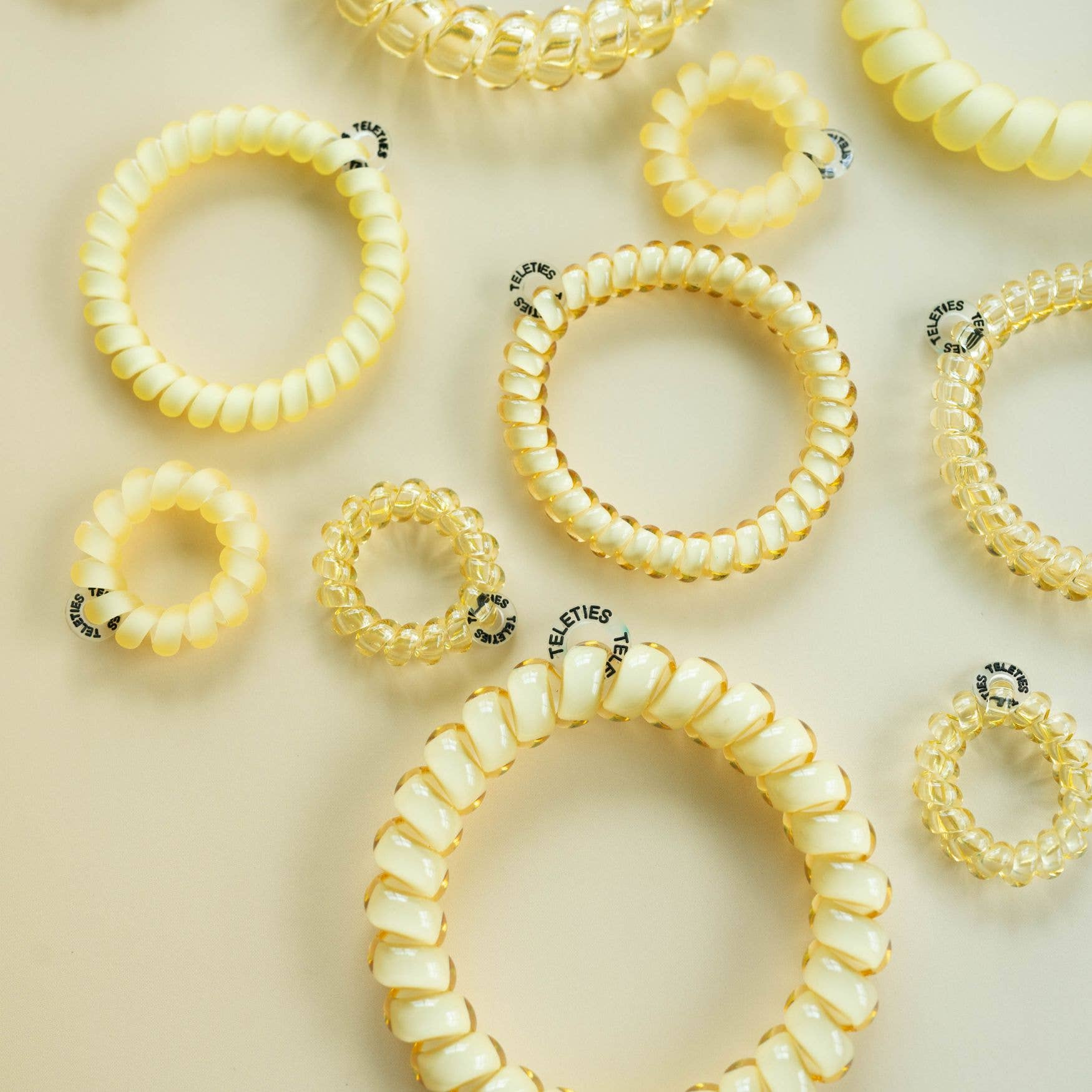 Spiral Hair Coils | Small | Butter Yellow Hair Ties