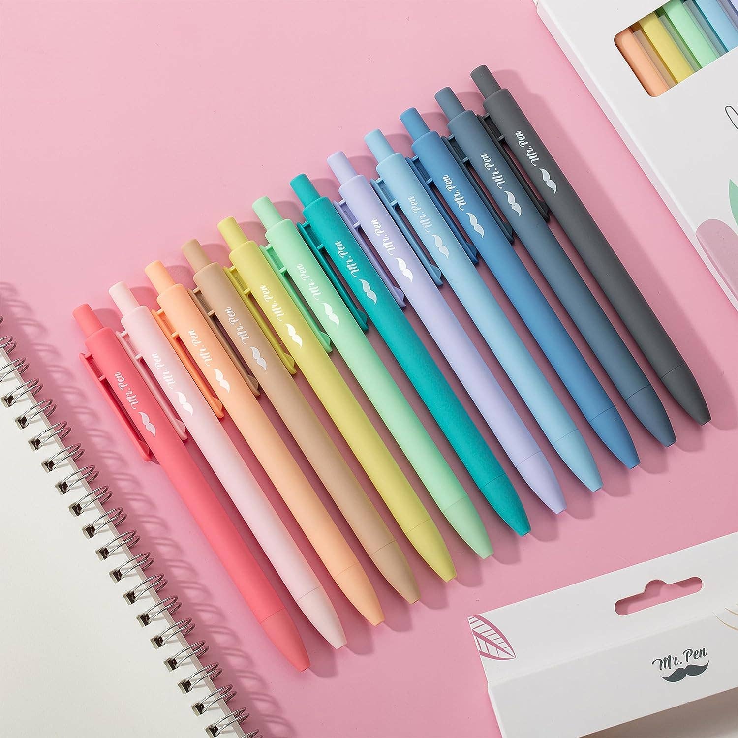 Mr. Pen 12-Pack Fast Dry Retractable Gel Pens