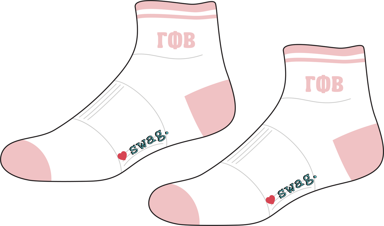 WS - Gamma Phi Beta Quarter Sock