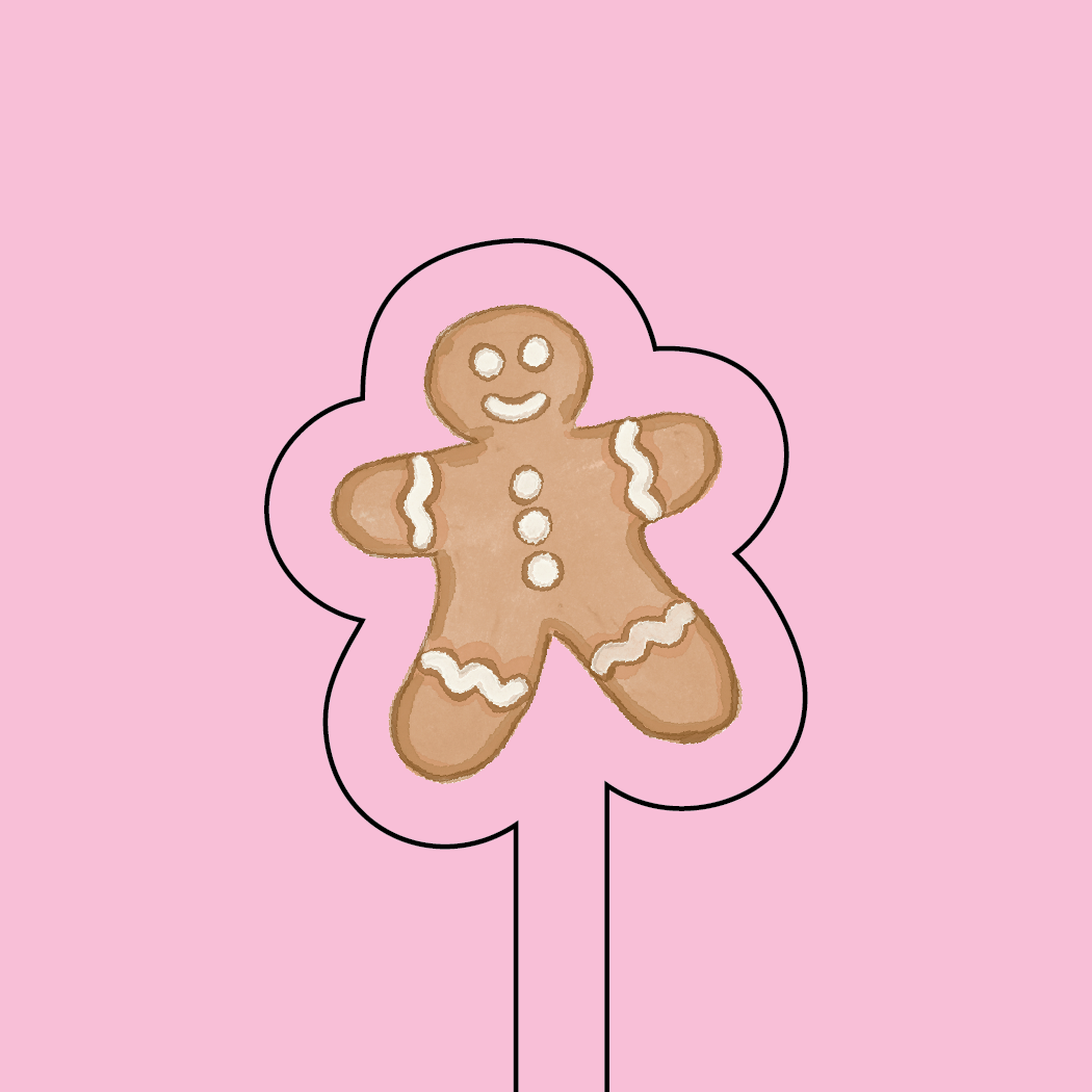 WS - Gingerbread Man Acrylic Stir Stick