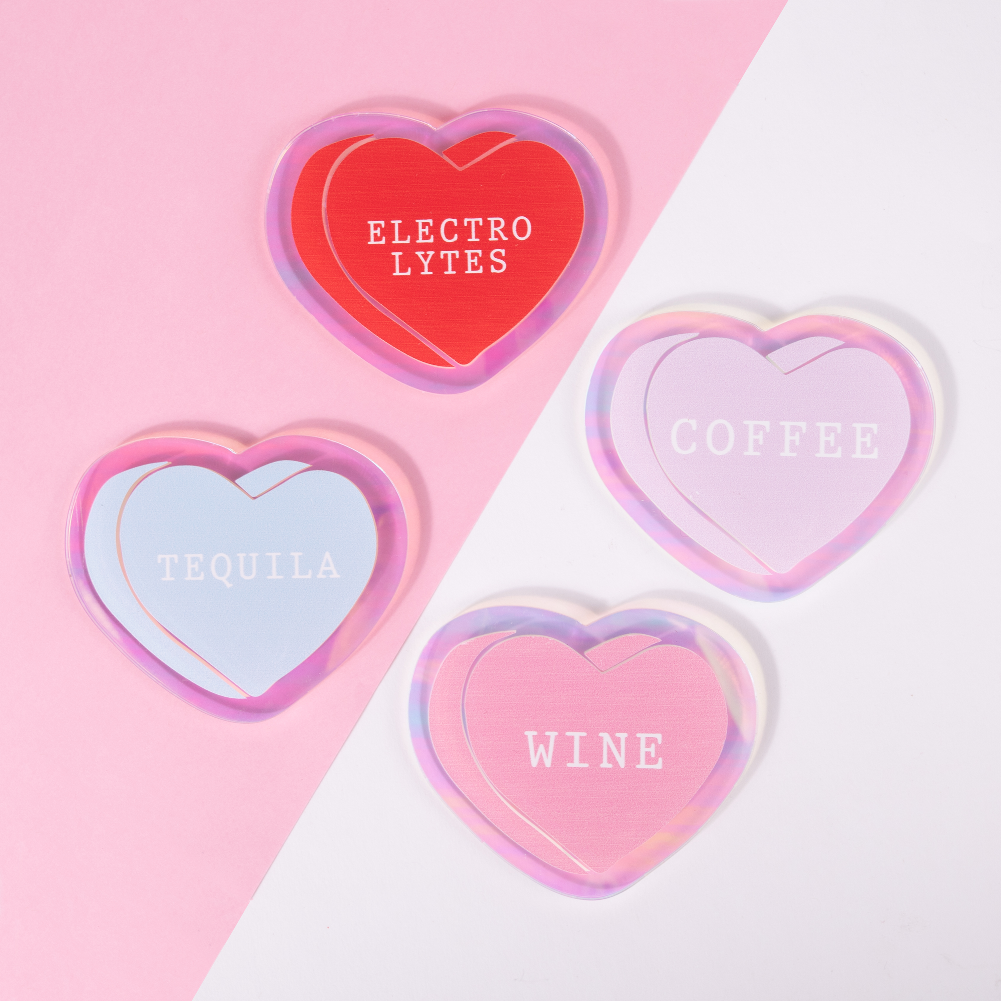 Candy Heart Coasters
