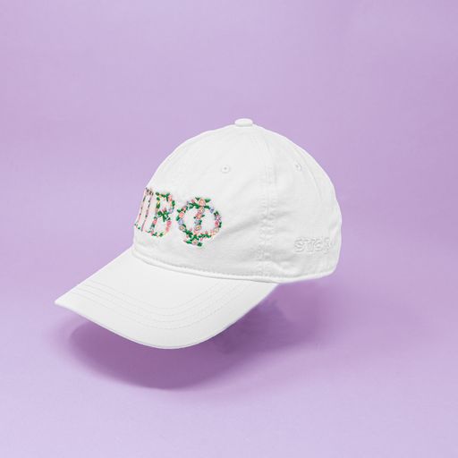 Pi Phi Floral Embroidered Hat
