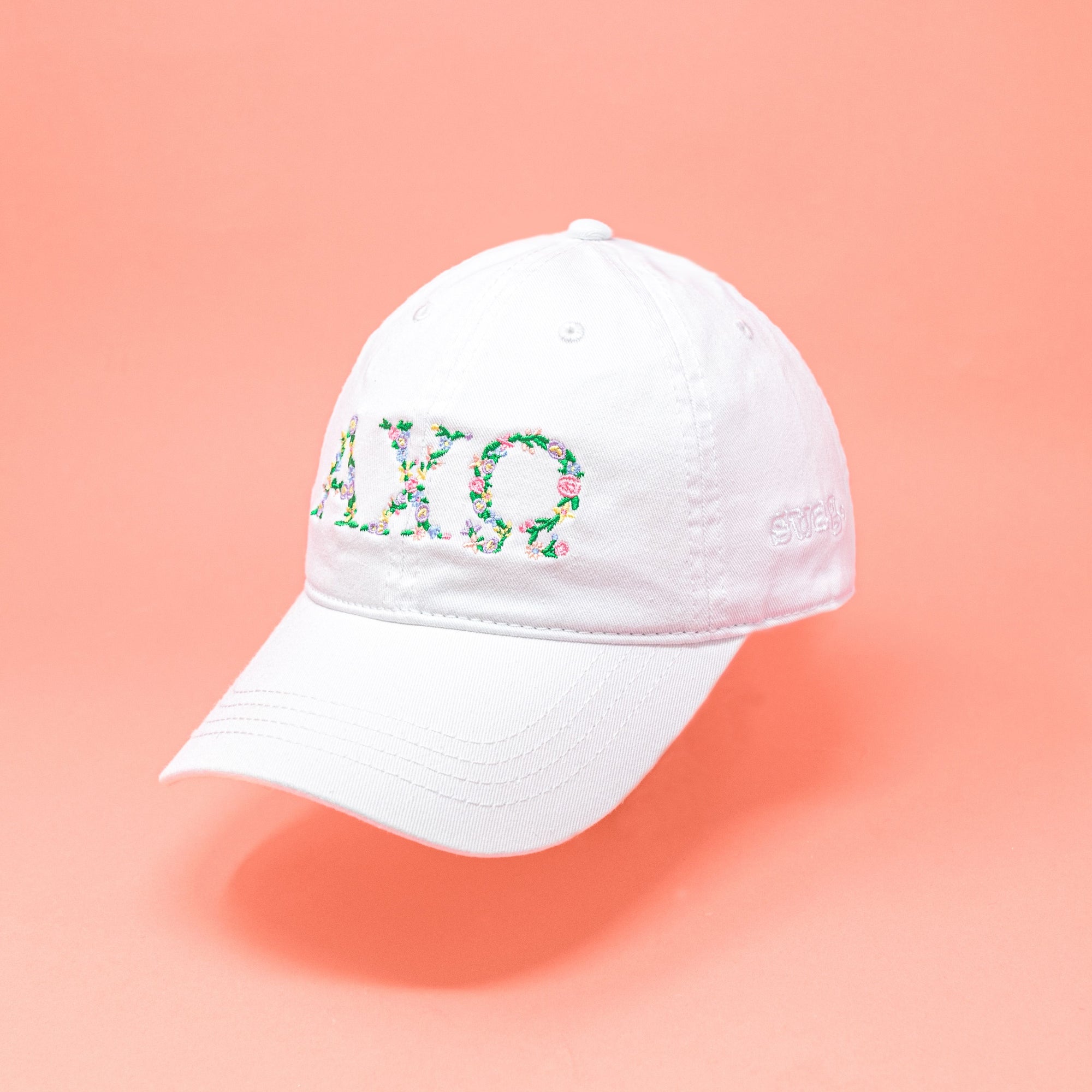 Alpha Chi Floral Embroidered Hat