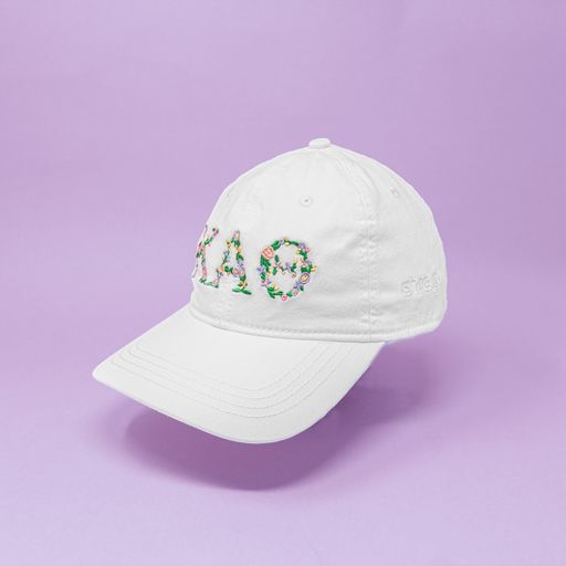 Theta Floral Embroidered Hat