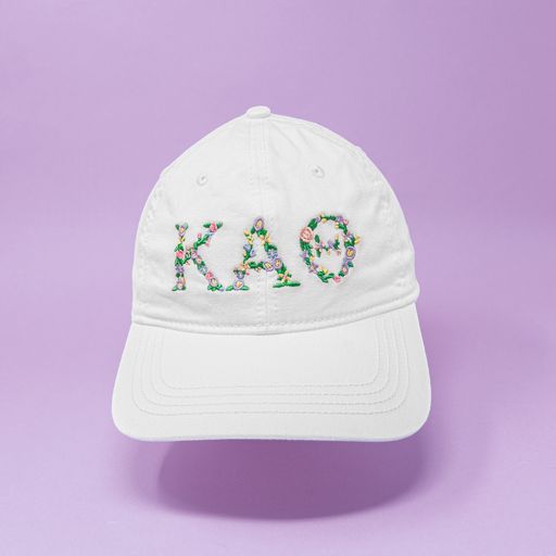 Theta Floral Embroidered Hat