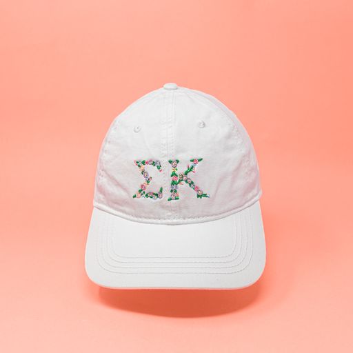 Sigma Kappa Floral Embroidered Hat