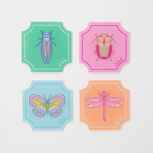 Tri Delta Flutter Acrylic Coasters