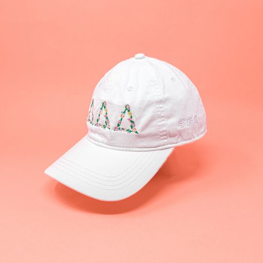 Tri Delta Floral Embroidered Hat