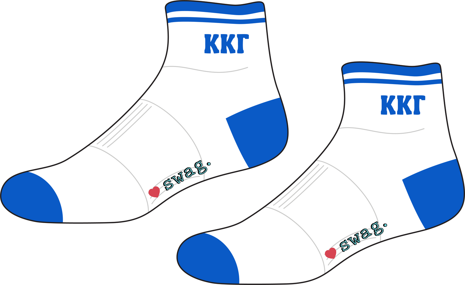 WS - Kappa Kappa Gamma Quarter Sock