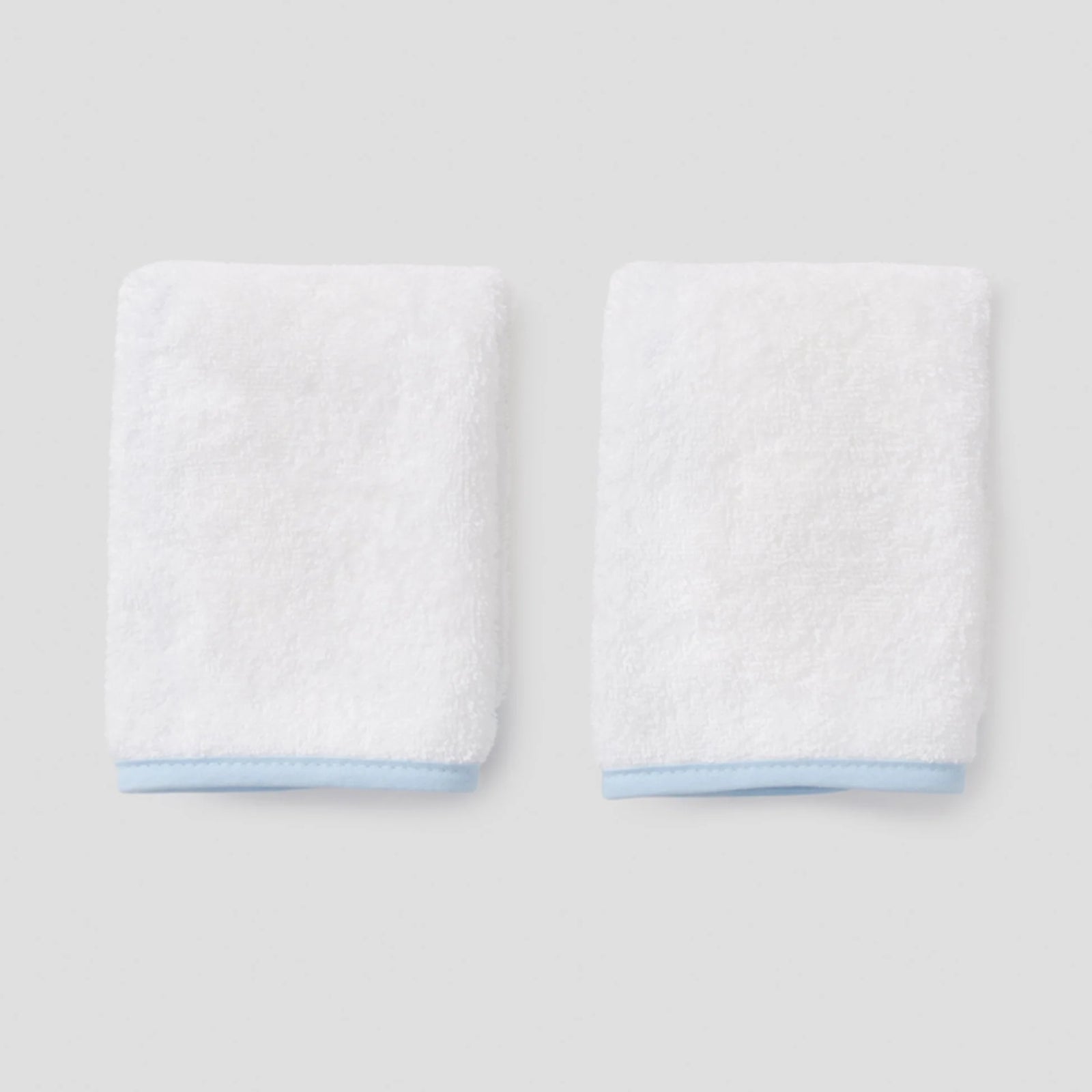 Light Blue Piped Washcloth