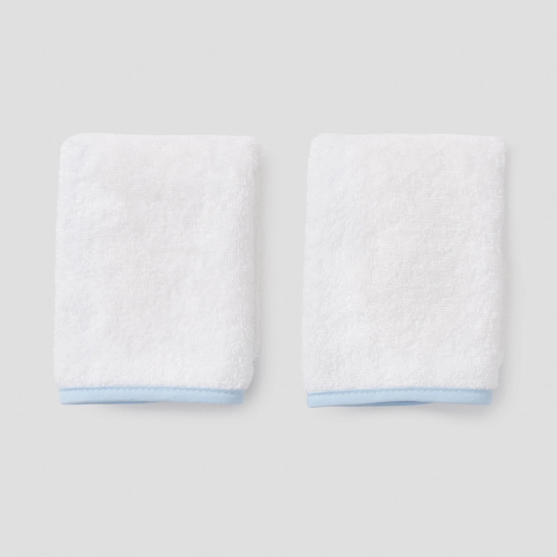 Light Blue Piped Washcloth
