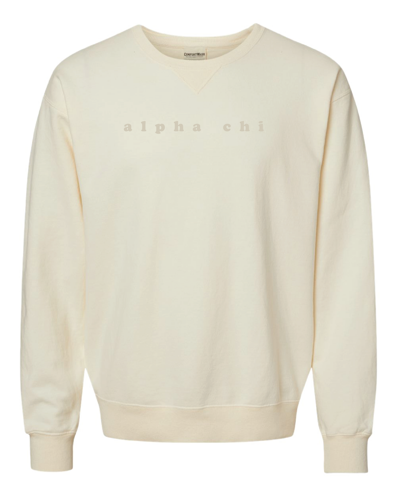 Alpha Chi Bubble Letter Tonal Crewneck