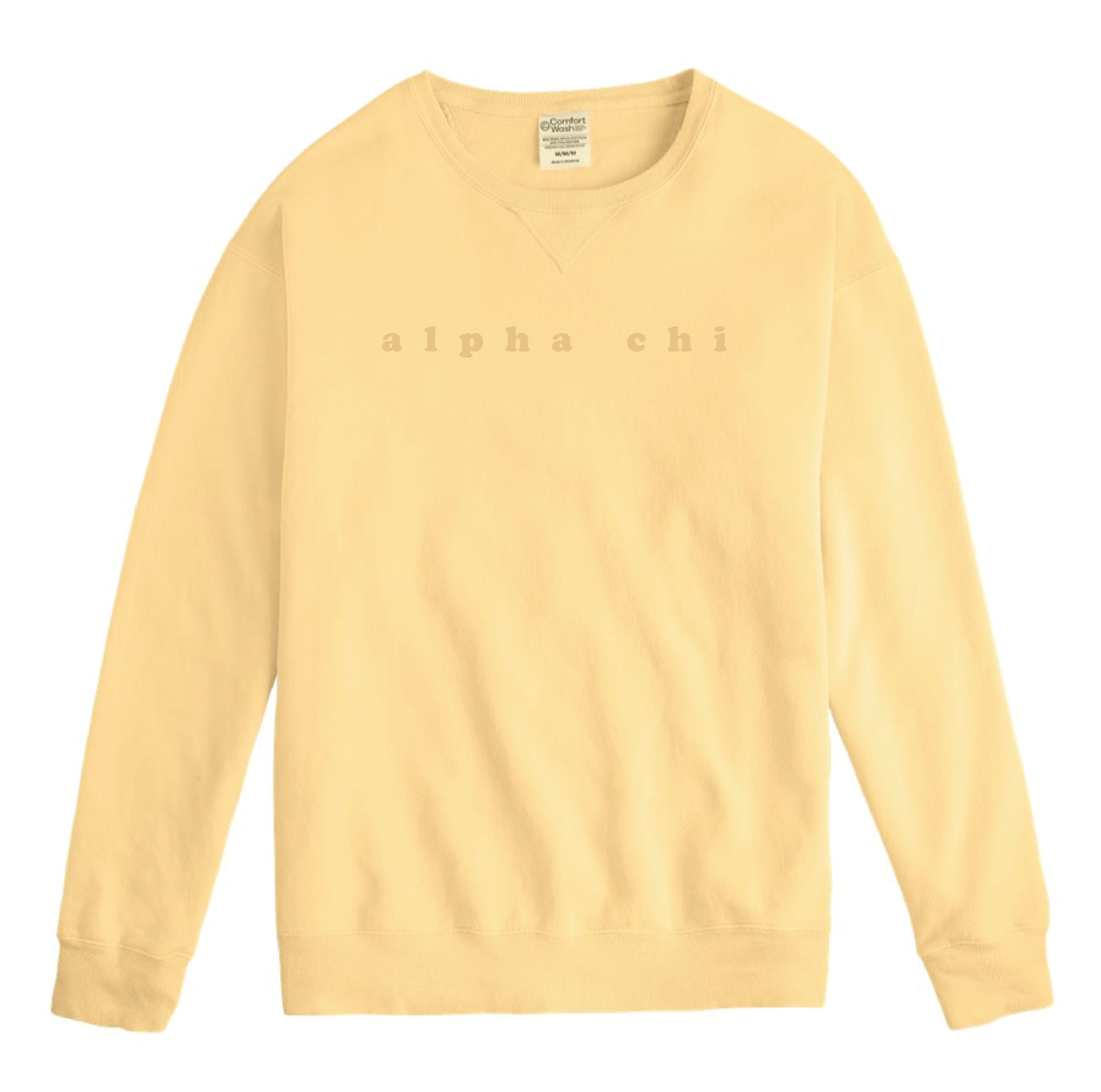 Alpha Chi Bubble Letter Tonal Crewneck