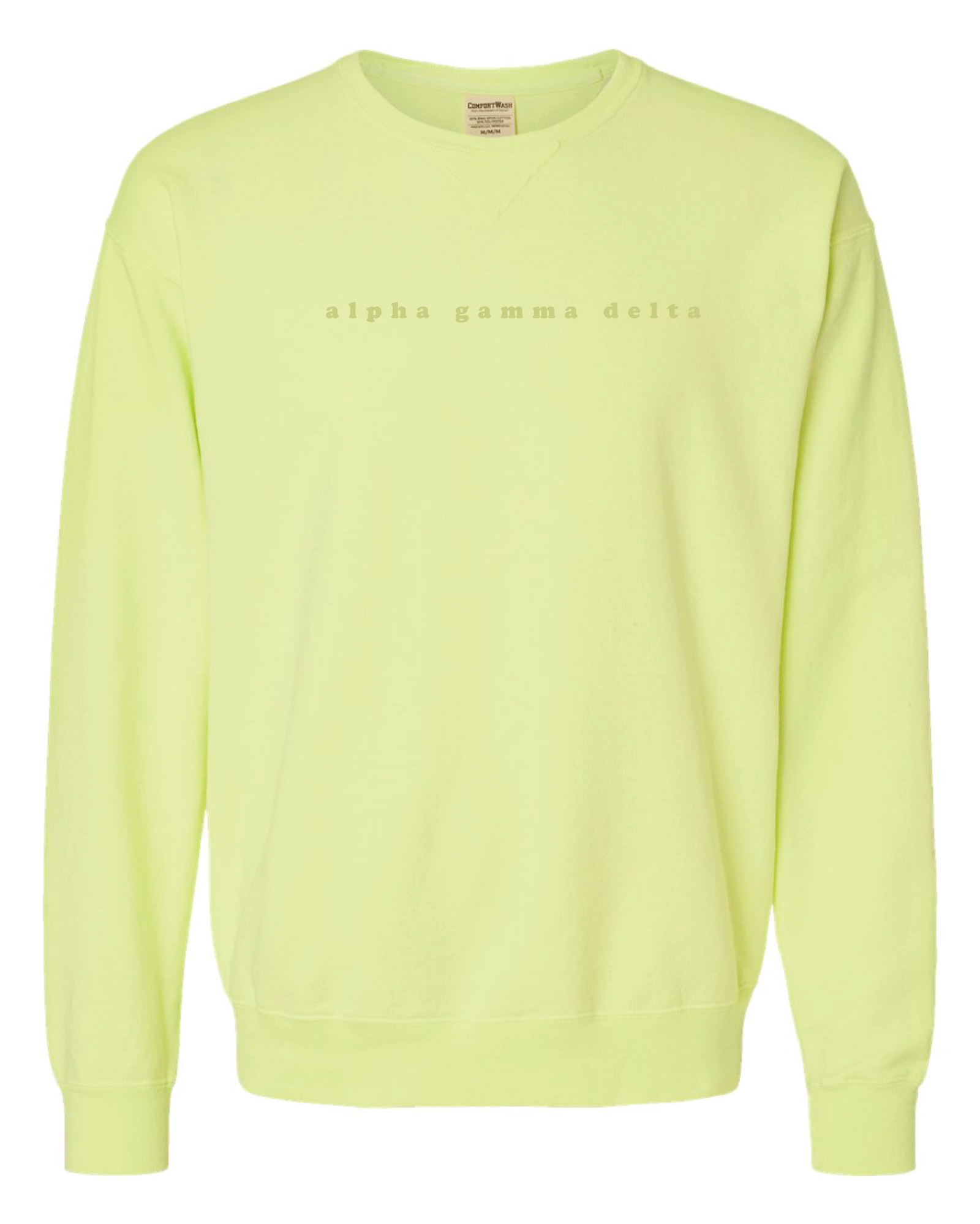Alpha Gam Bubble Letter Tonal Crewneck