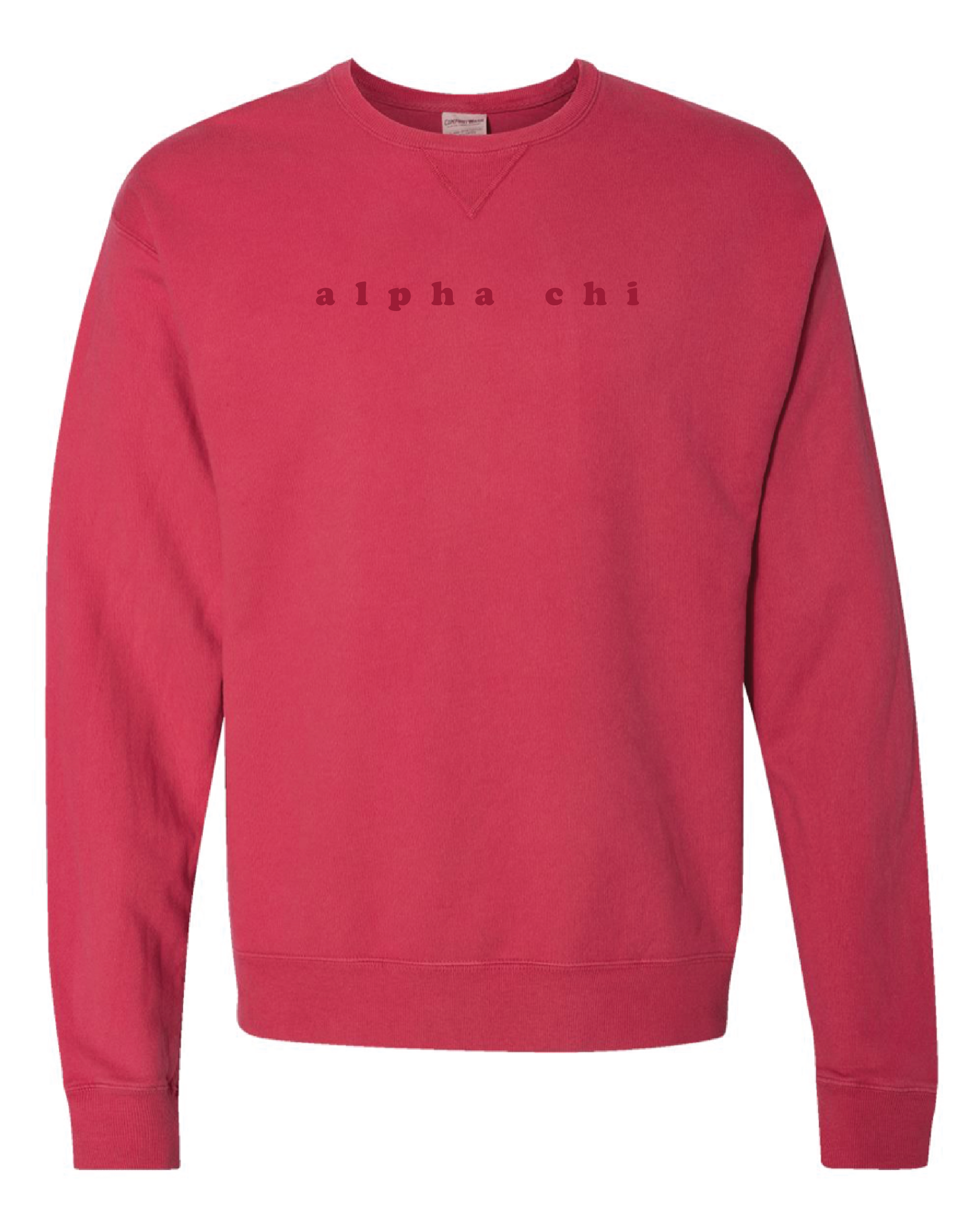 Alpha Chi Bubble Letter Tonal Crewneck