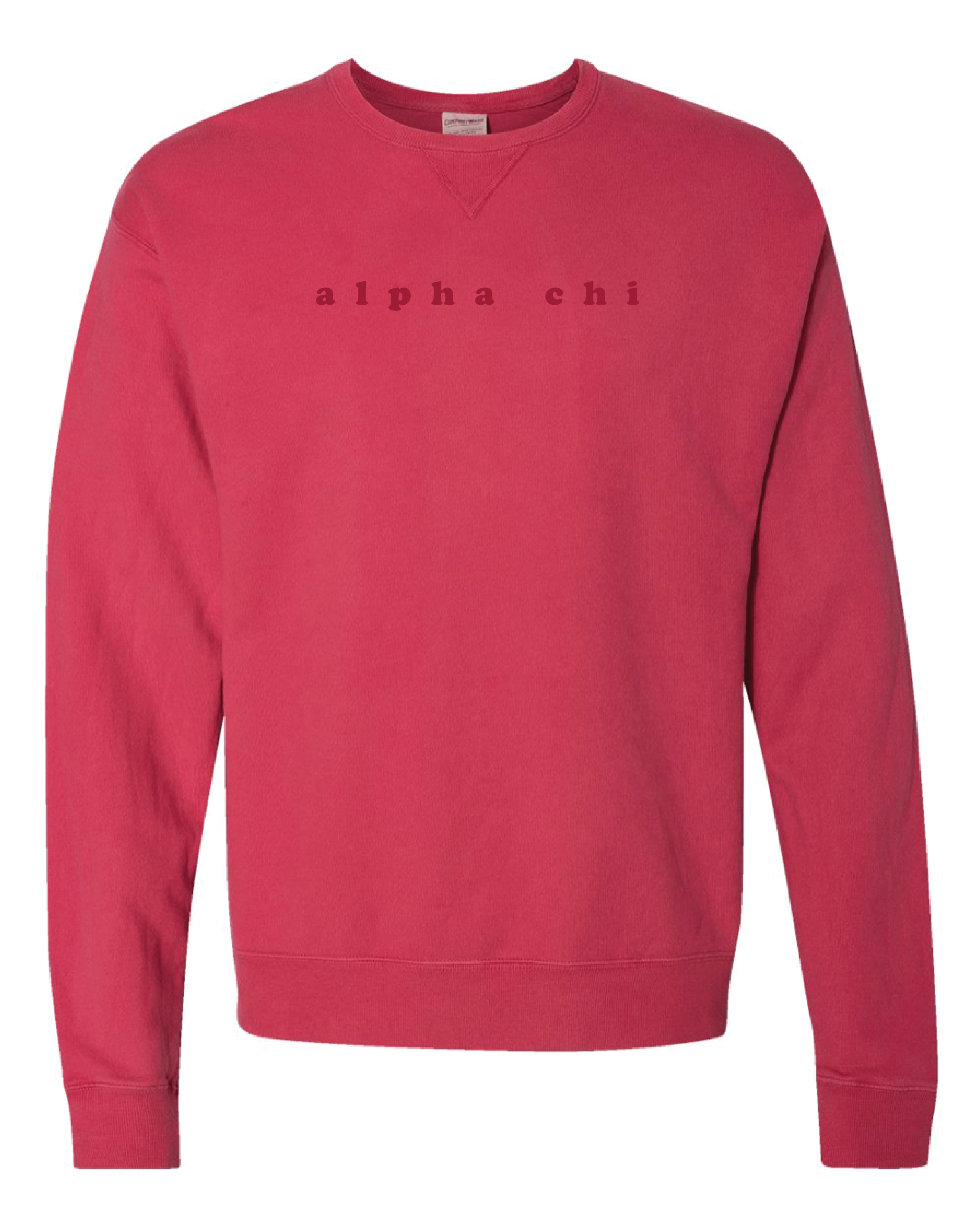Alpha Chi Bubble Letter Tonal Crewneck