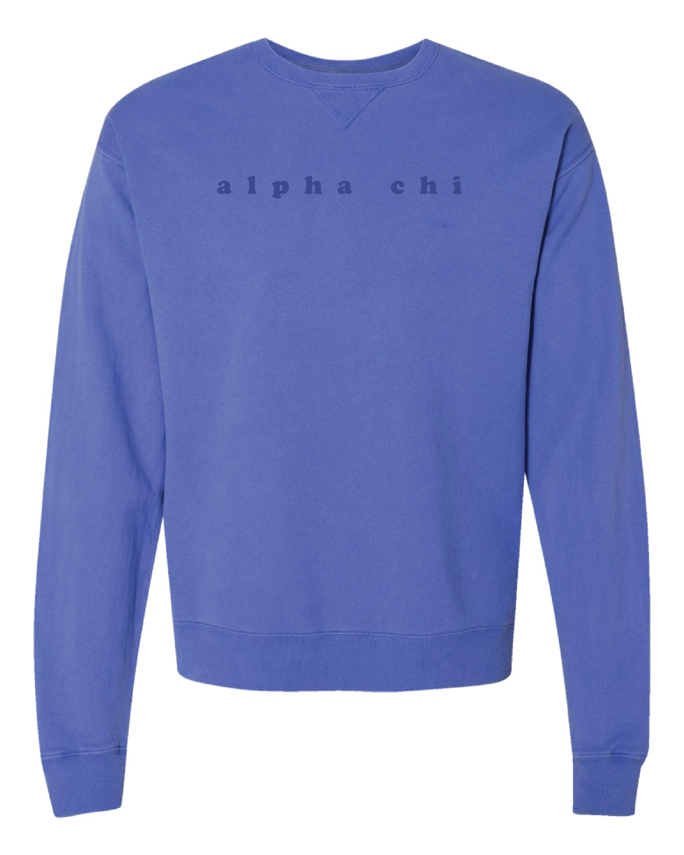 Alpha Chi Bubble Letter Tonal Crewneck