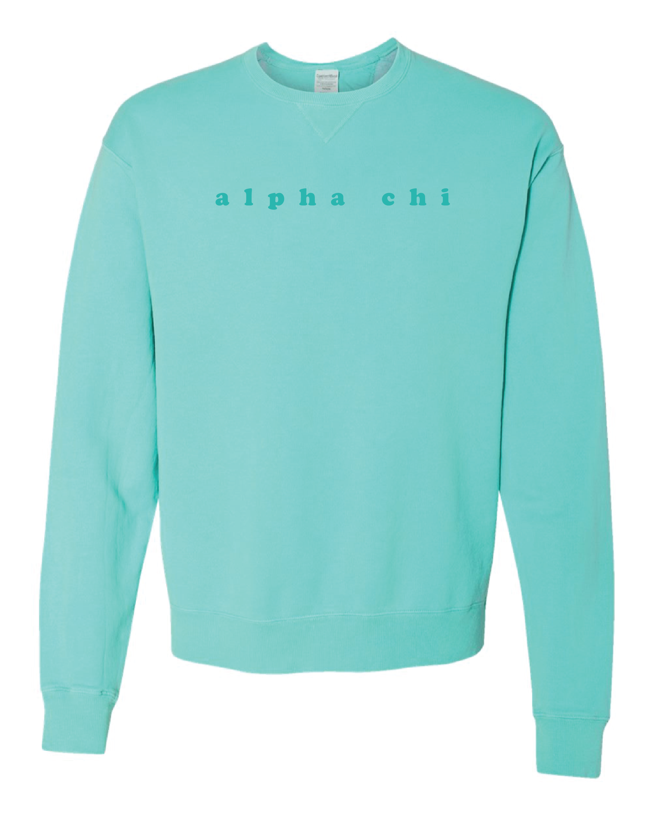 Alpha Chi Bubble Letter Tonal Crewneck