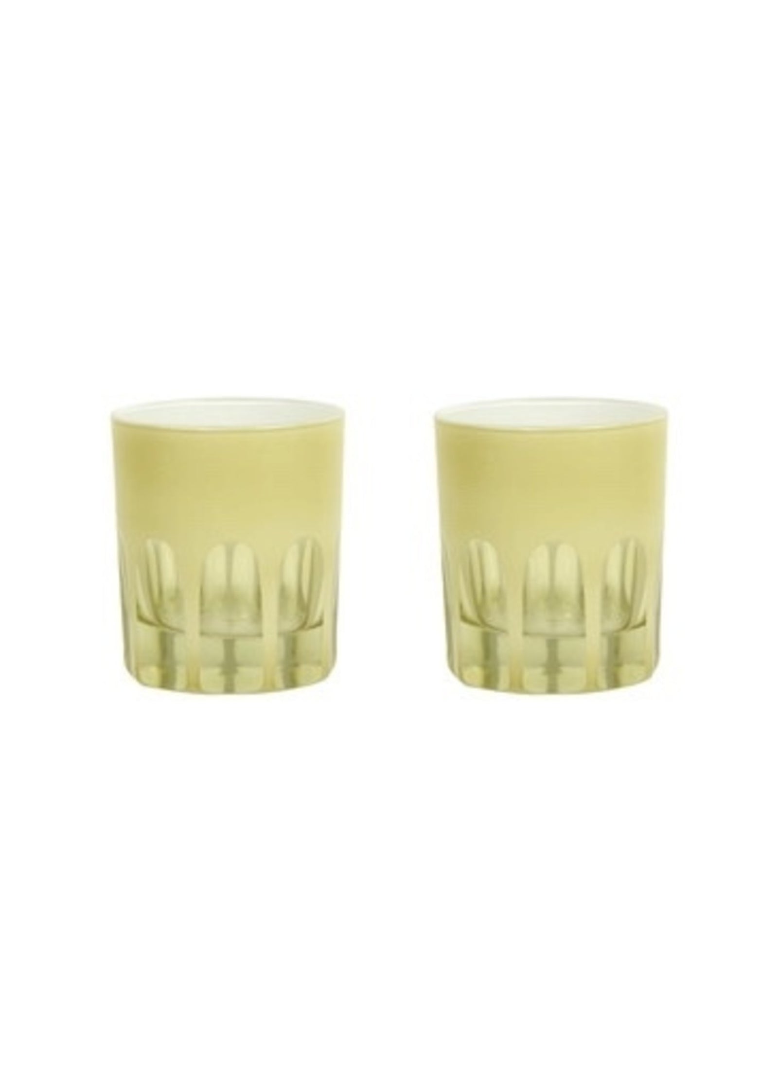 RIALTO GLASS OLD FASHION SET/2, CREME