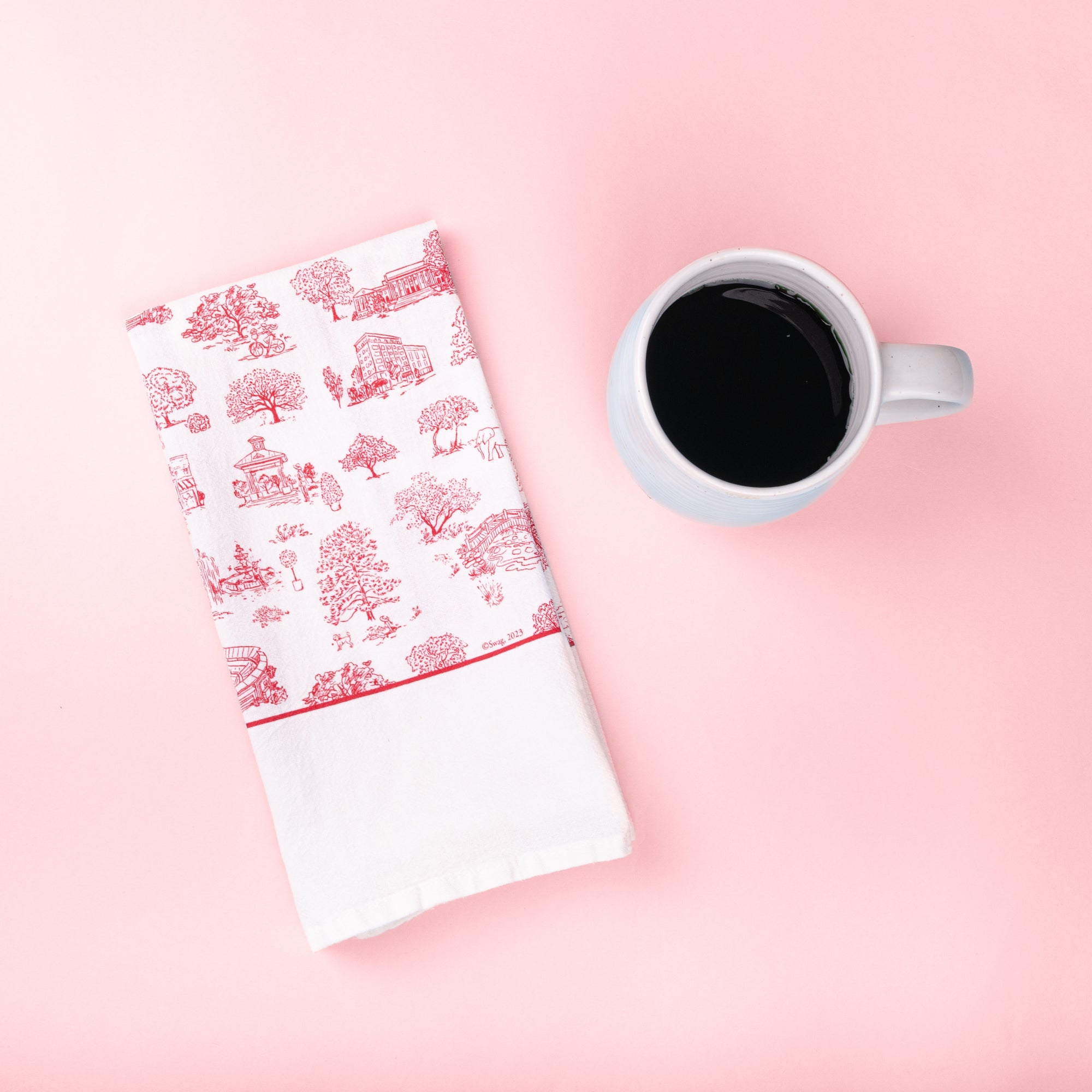 Tuscaloosa toile tea towel