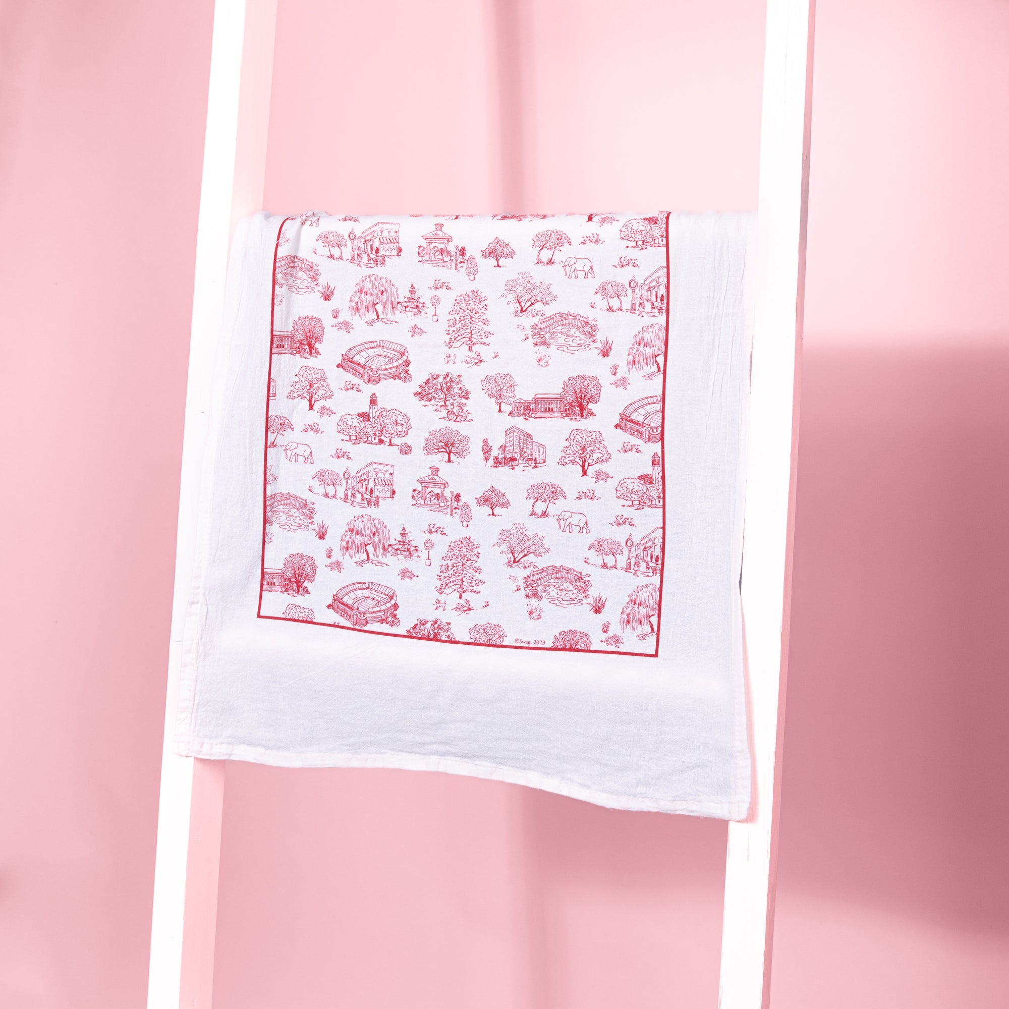 Tuscaloosa toile tea towel
