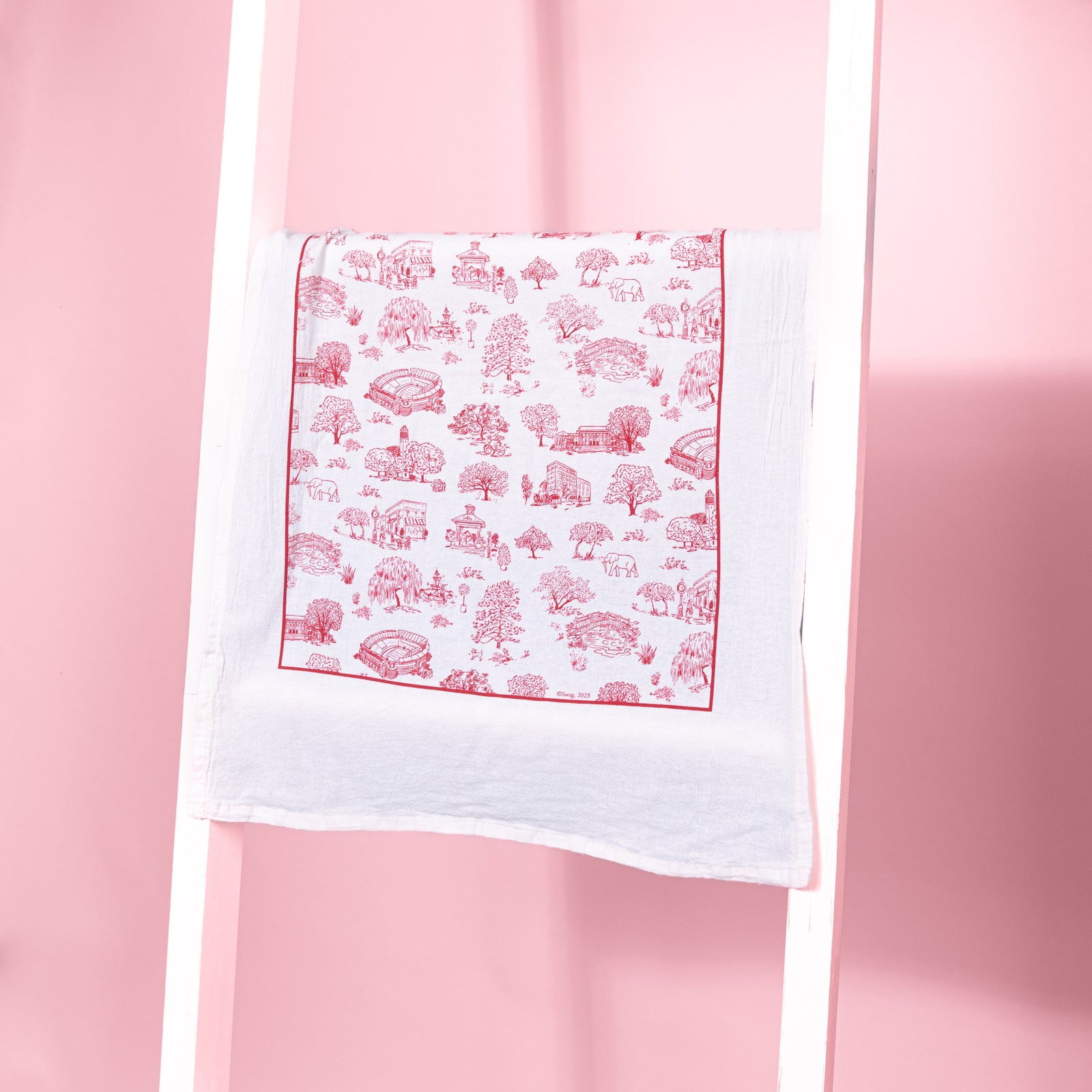 Tuscaloosa toile tea towel