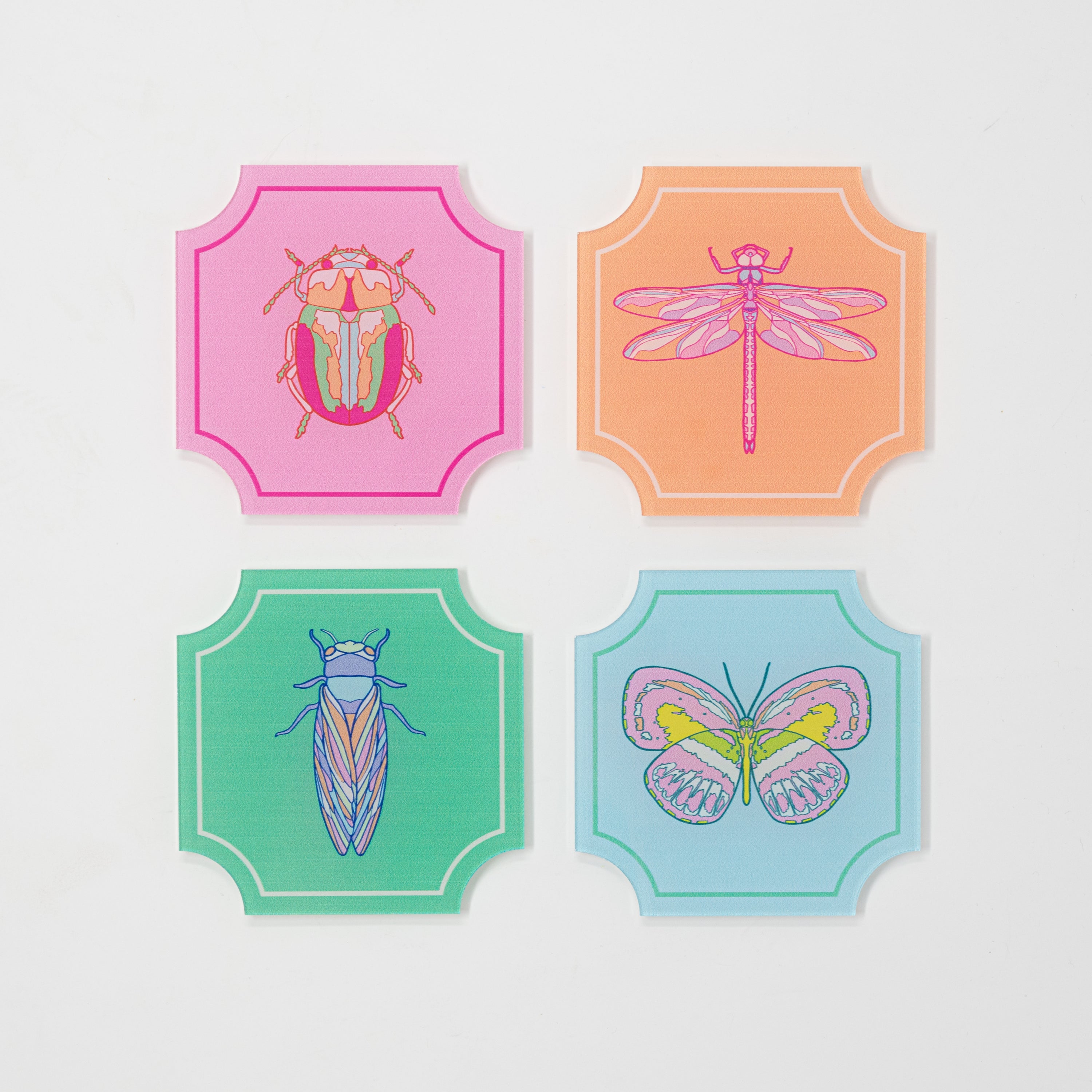 WS - Set of Flutter Greek Coasters (min qty of 3) $20 / $40