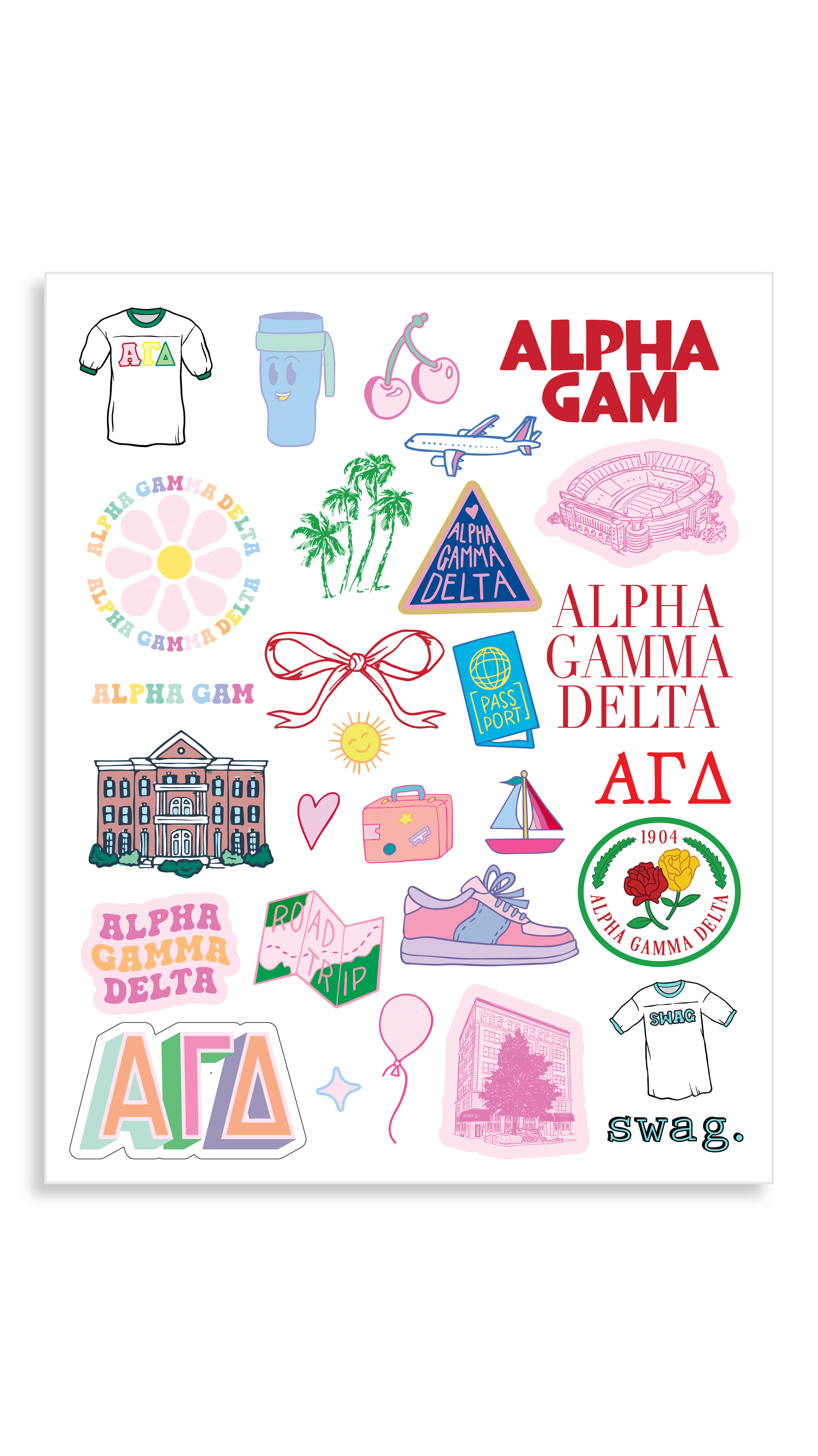 WS - Greek Sticker sheets ($5 / $10)