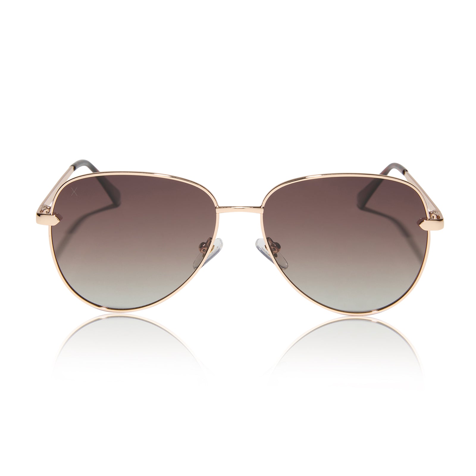 DIME Abbot Gold + Brown Gradient Polarized Sunglasses