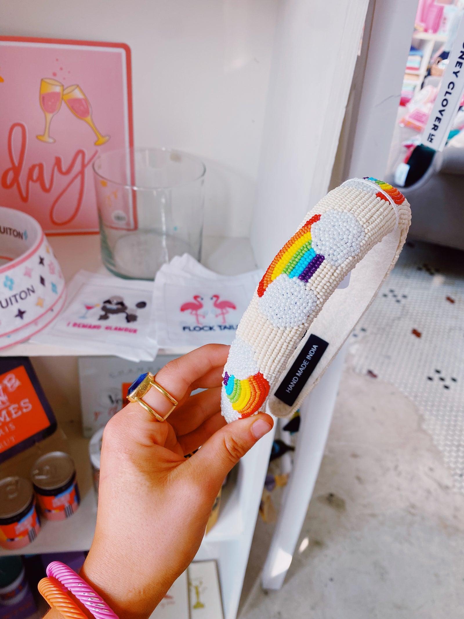 Beaded Rainbow Headband