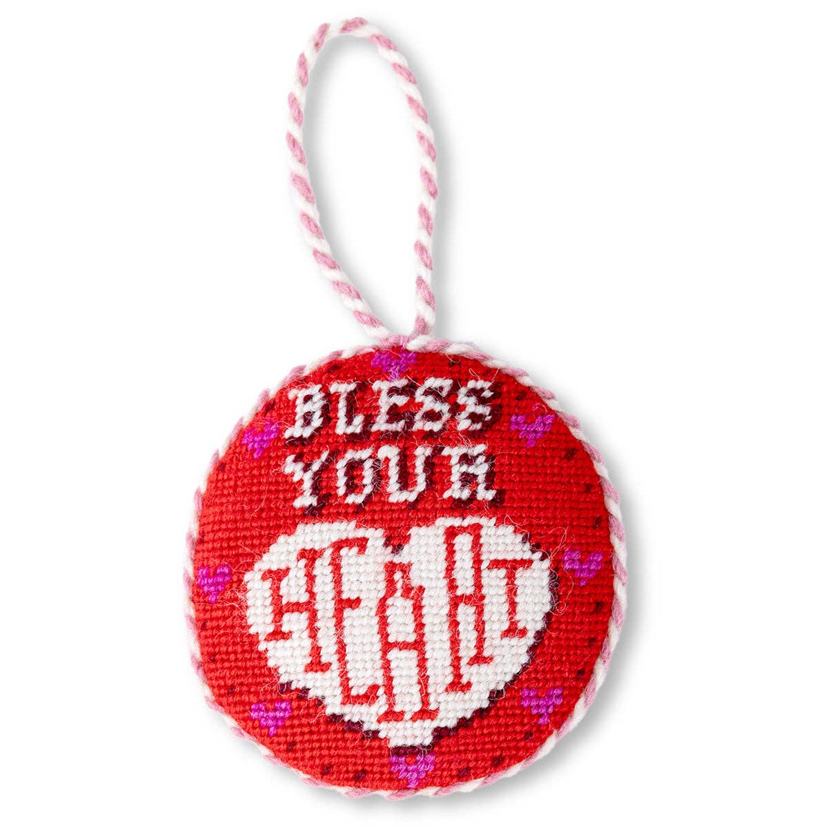 Bless Your Heart Needlepoint Ornament