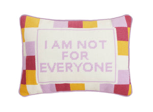 Not For Everyone Embroidered Needlepoint Pillow