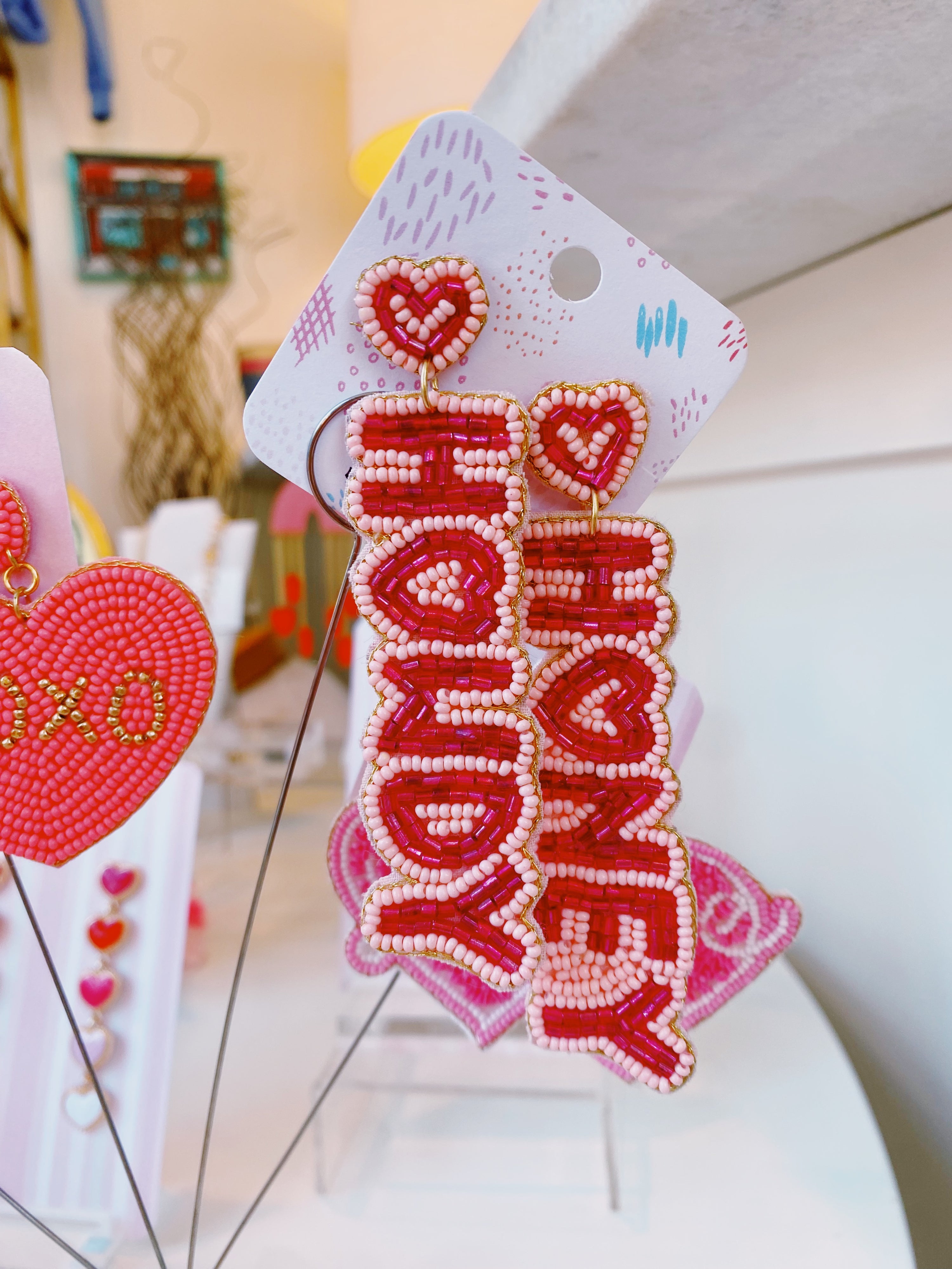 howdy honey beaded earrings