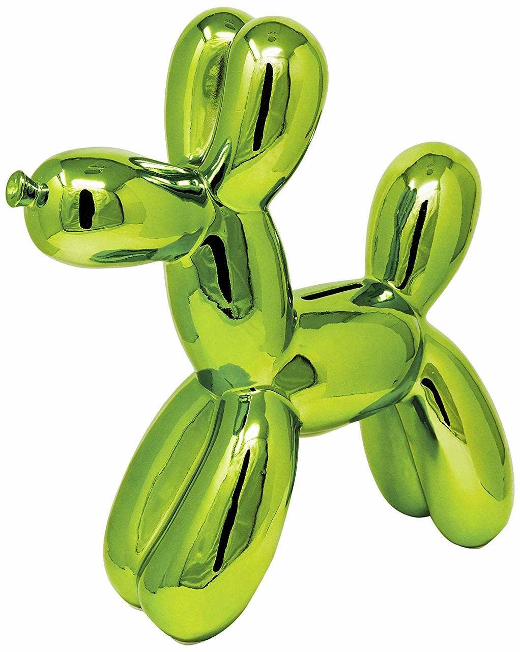 Green Balloon Dog Bank  - 12" tall