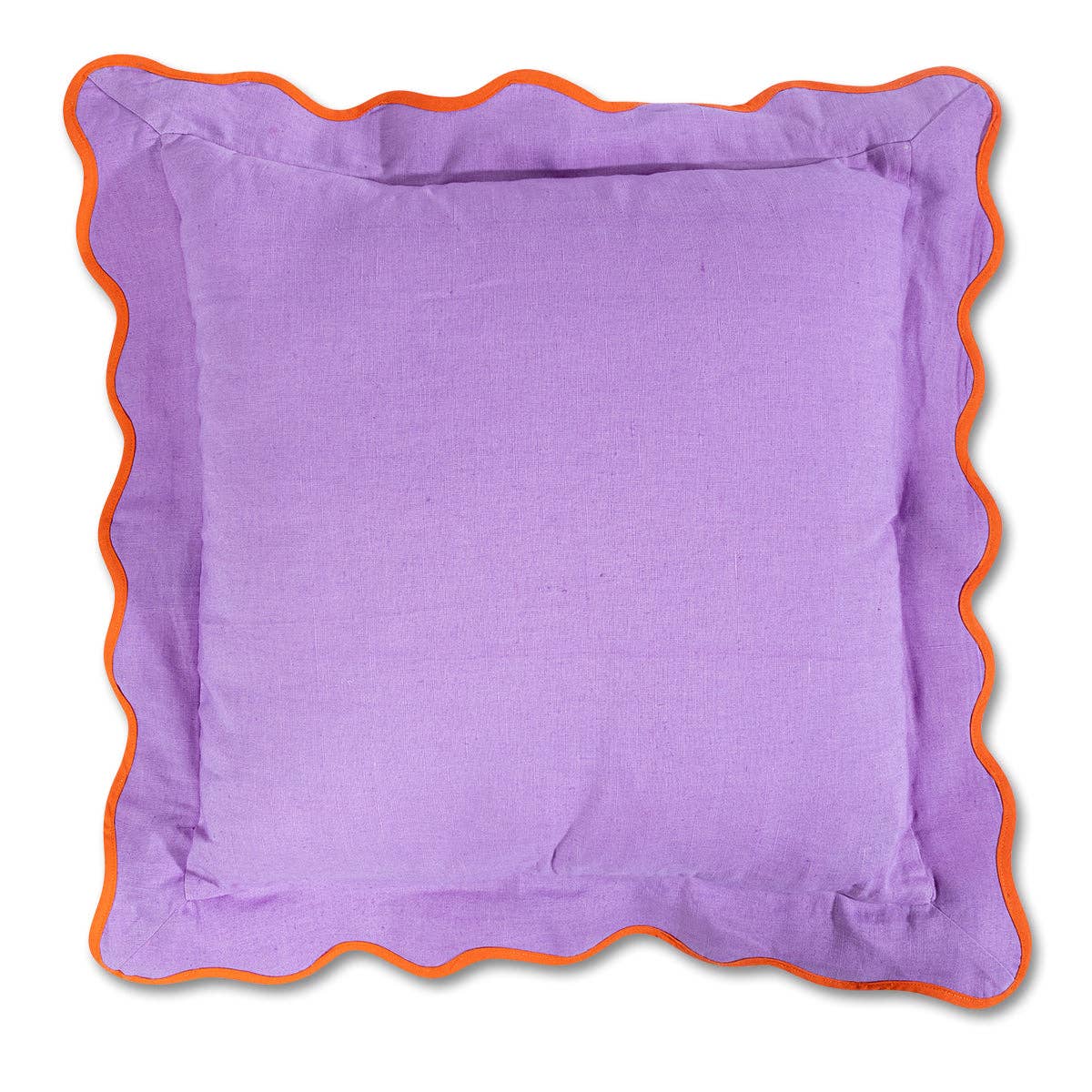 Darcy Linen Pillow - Lilac + Orange