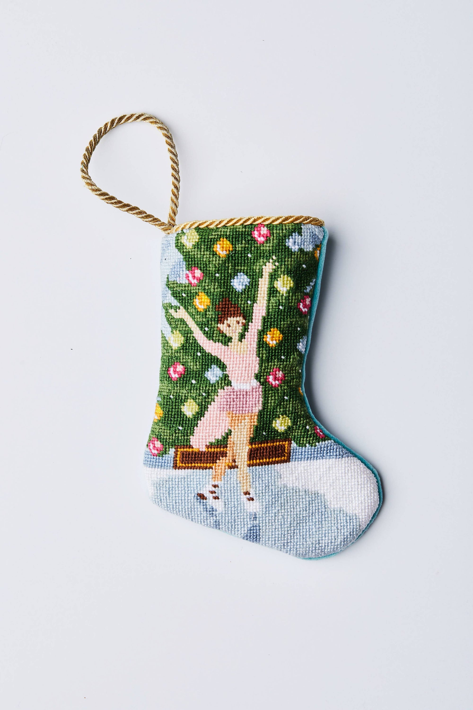 Holiday Grace Ice Skater Bauble Stockings ®