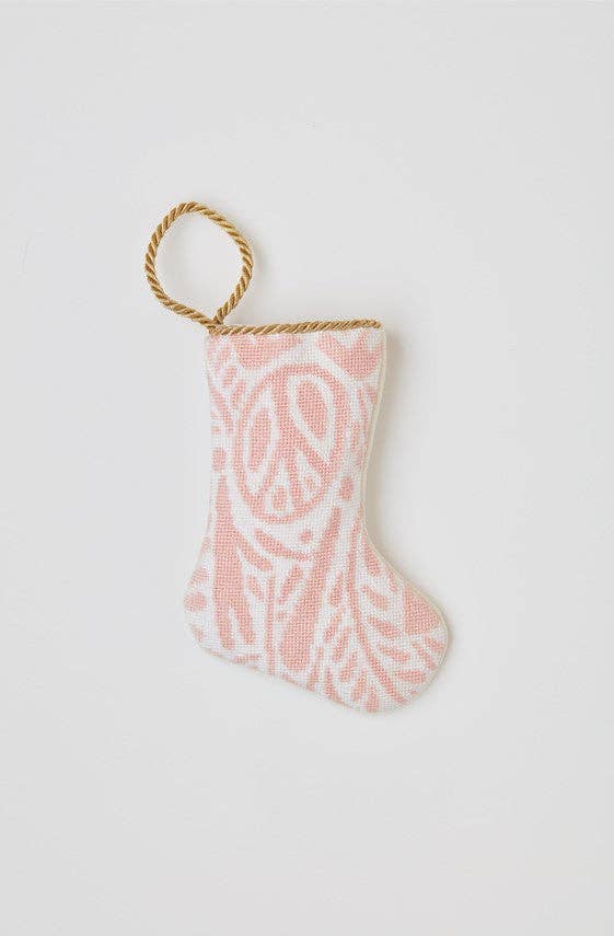 Sarah Watson: Peace, Love and Joy in Pink Bauble Stocking