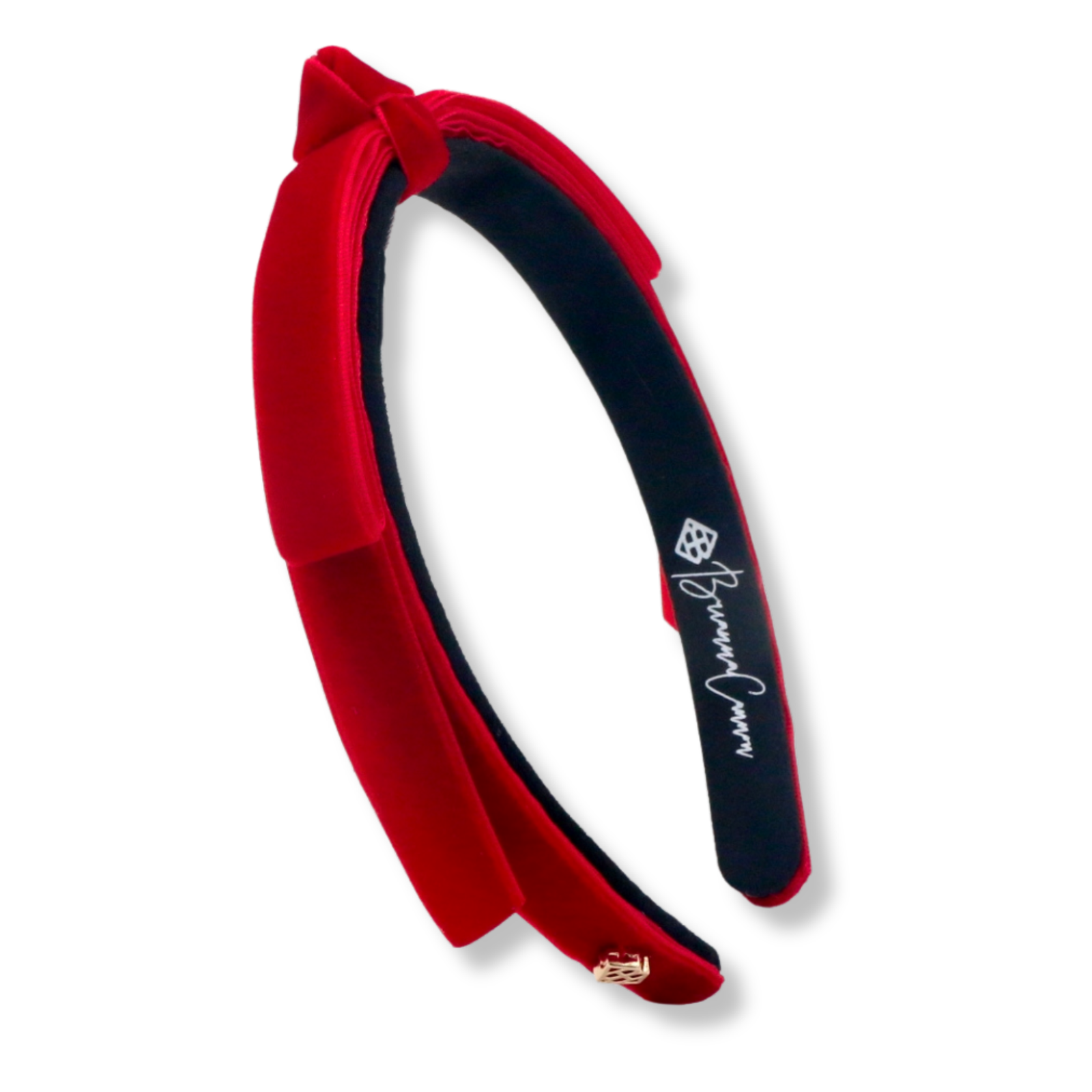 Thin Red Ribbon Bow Headband