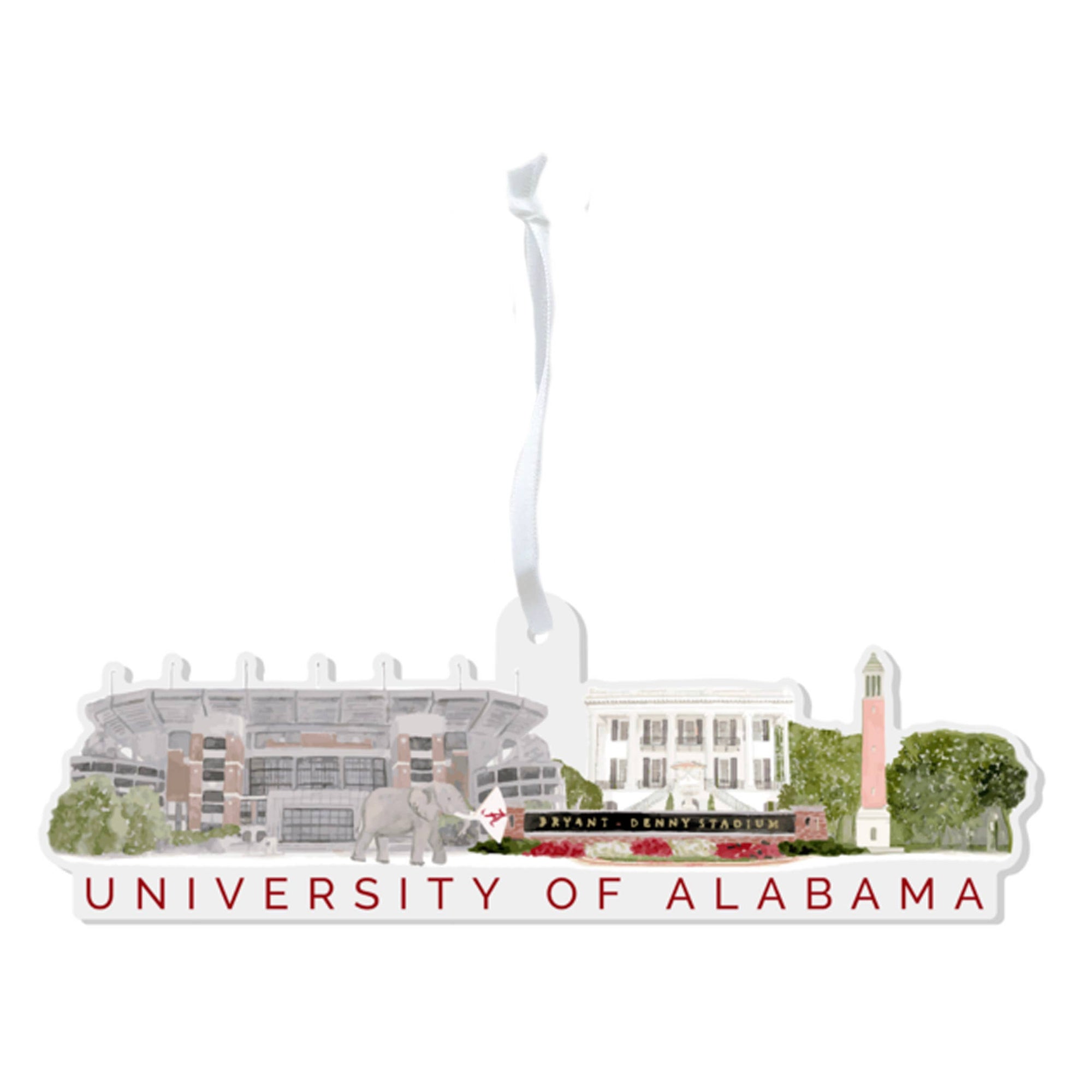 Acrylic University of Alabama Ornament