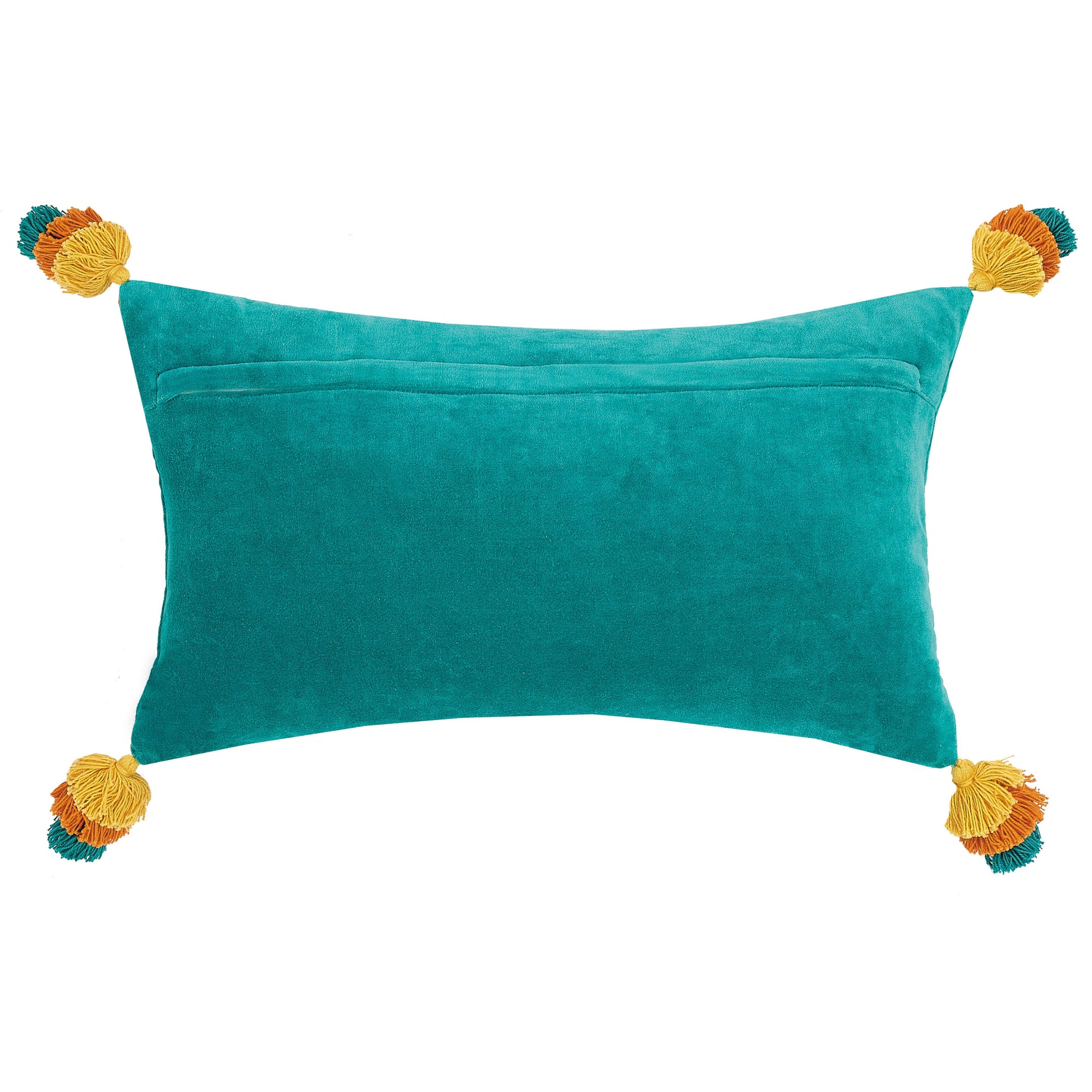Hello Tassels Embroidered Pillow